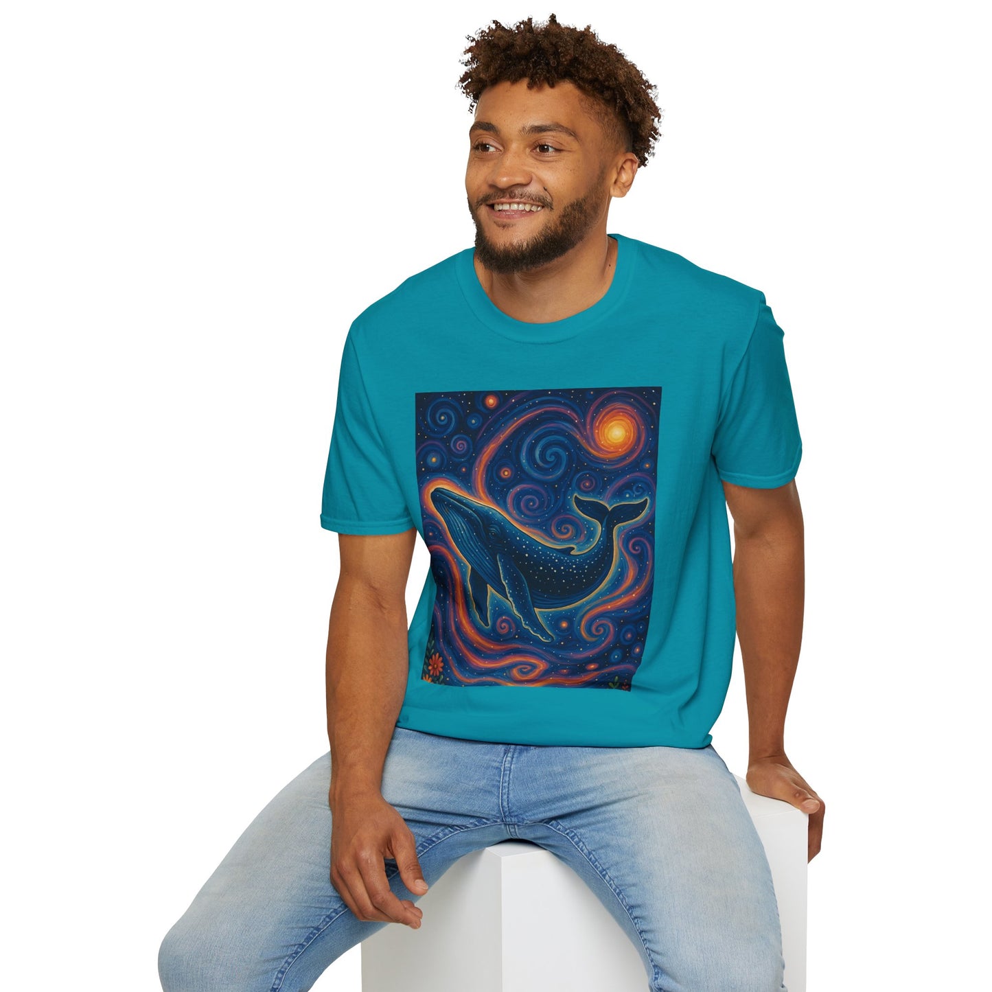 Cosmic Whale T-Shirt – Surreal Space Ocean Graphic Tee – Spiritual Whale Shirt Gift for Dreamers, Stargazers, Nature Nerds & Trippy Art Collectors
