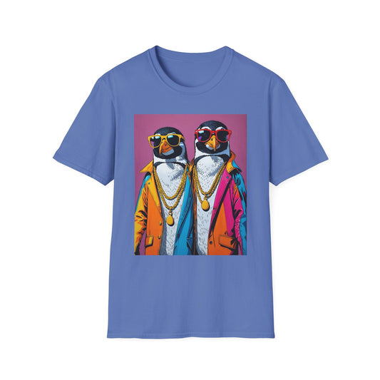Cool Penguin Shirt – Funny Hip Hop Penguin Graphic Tee – Gift for Animal Lovers, Streetwear Fans, and People Who Stay Icy Year-Round