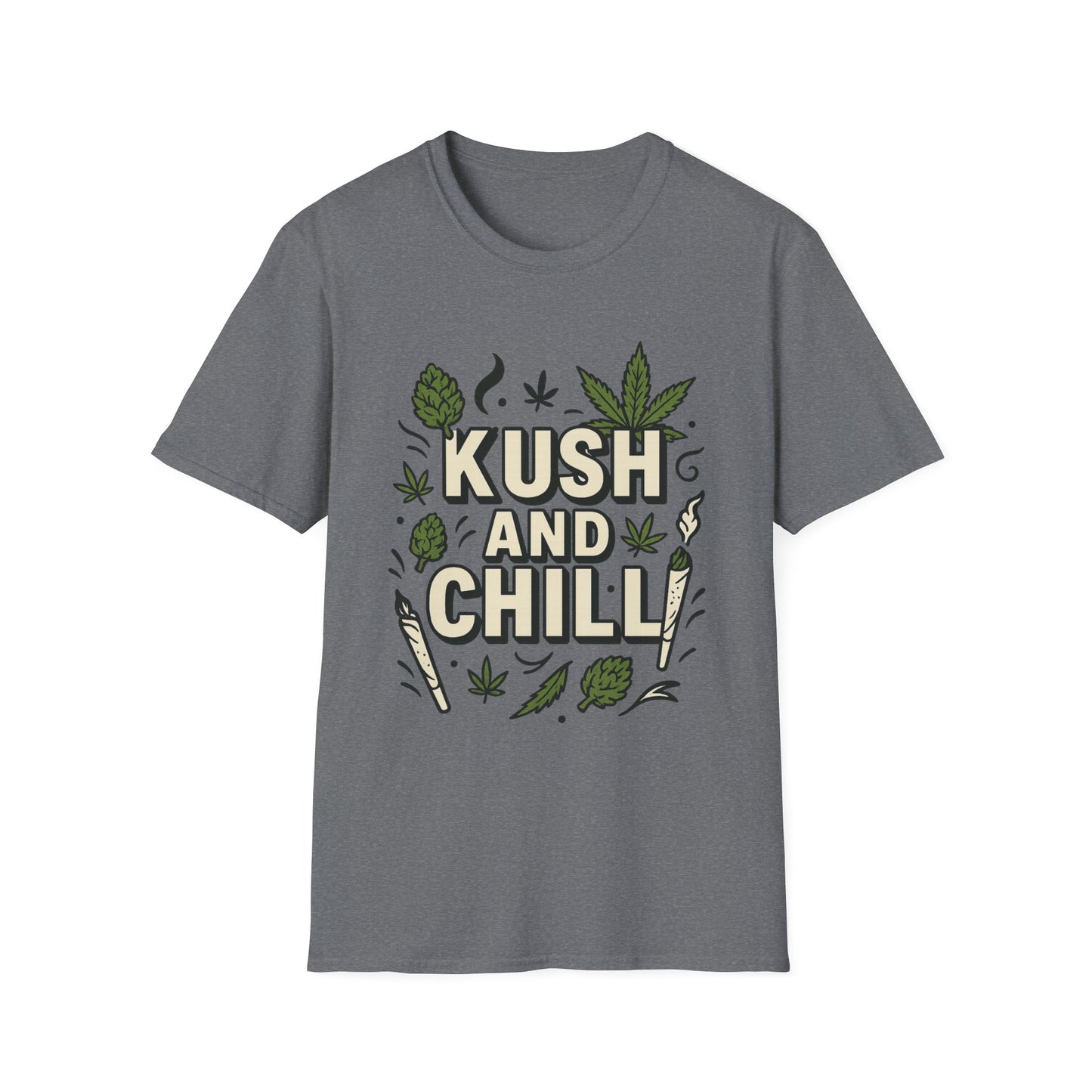 Kush and Chill Funny Weed Shirt – Stoner Relaxation Tee – Gift for Potheads, Chill Smokers, Cannabis Lovers, and 420 Enthusiasts