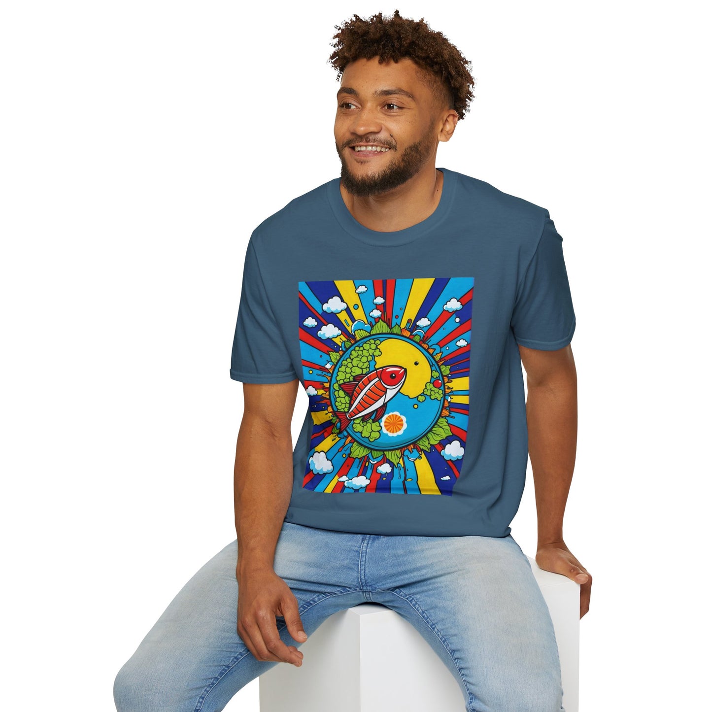 Trippy Sushi Shirt for Foodies Gift for Psychedelic Art Fans Funny Unisex Japanese Graphic Tee