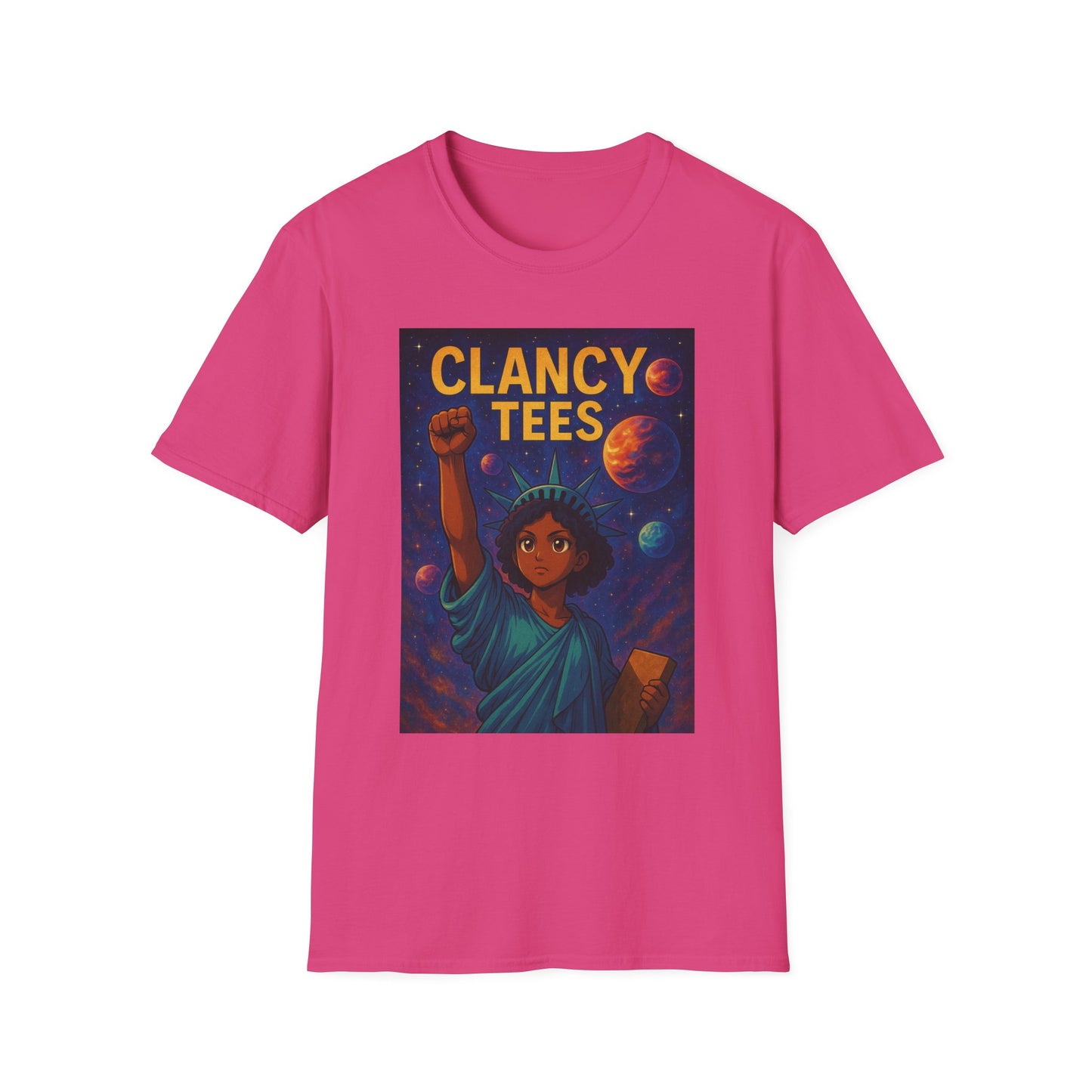 Empowerment Liberty Graphic T-Shirt, Space-Themed Tee, Unisex Casual Wear, Gift for Space Lovers, Inspirational Fashion