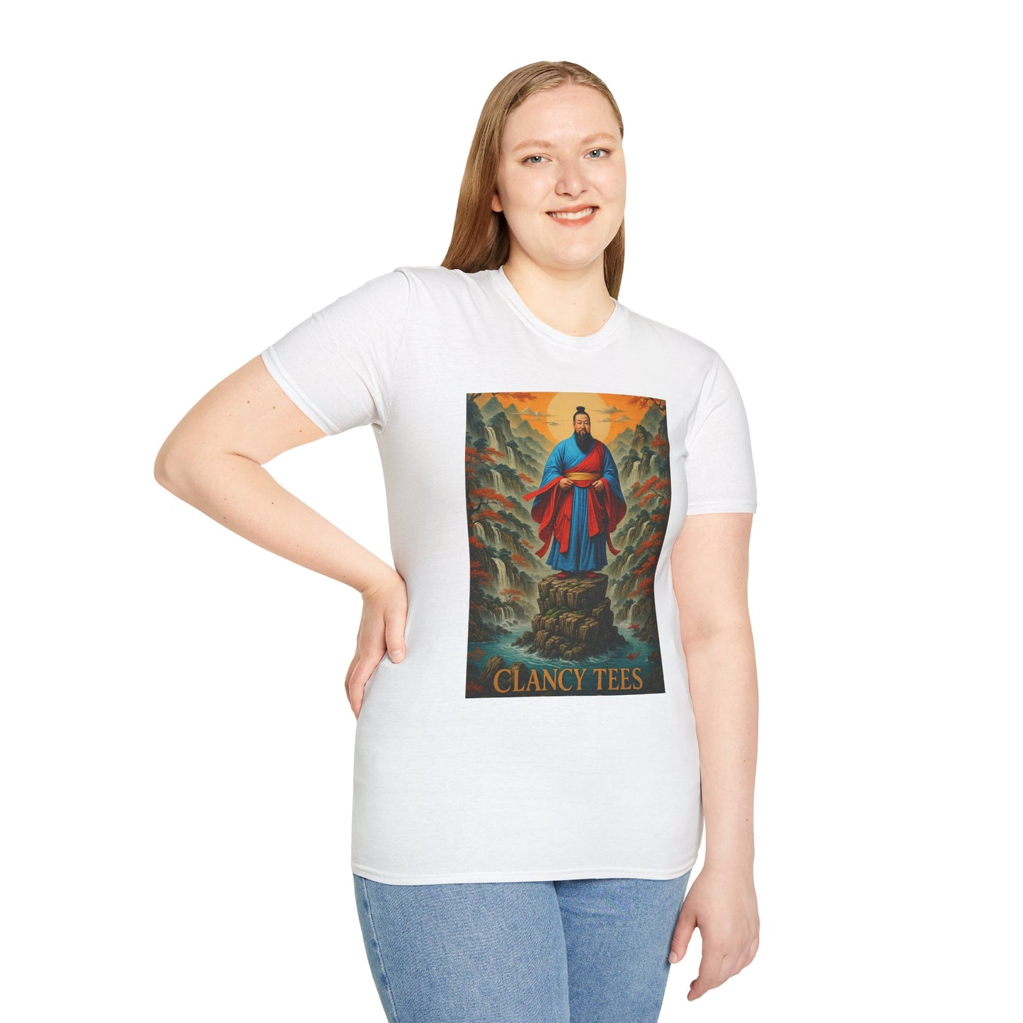 Ancient Warrior Monk T-Shirt Samurai Zen Mountain Tee Japanese Warrior Art Shirt Gift for Martial Arts Fans Gift for History Lovers Spiritual Art