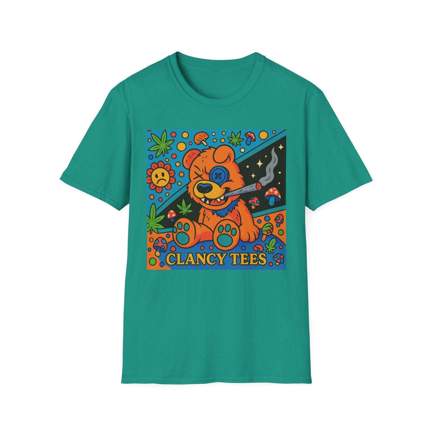 Vibrant Animal Graphic T-Shirt, Casual Tee for Pet Lovers, 420 Friendly Gift, Retro Style, Summer Wear, Fun Everyday Top