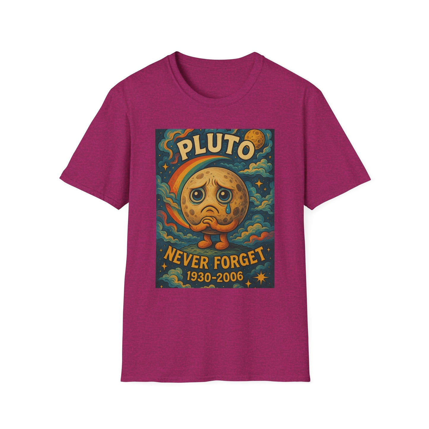 Pluto Never Forget Shirt Funny Space Tee for Astronomy Fans Nostalgic Planet Graphic Shirt Gift for Science Nerds and Stargazers Dwarf Planet Tribute T-Shirt