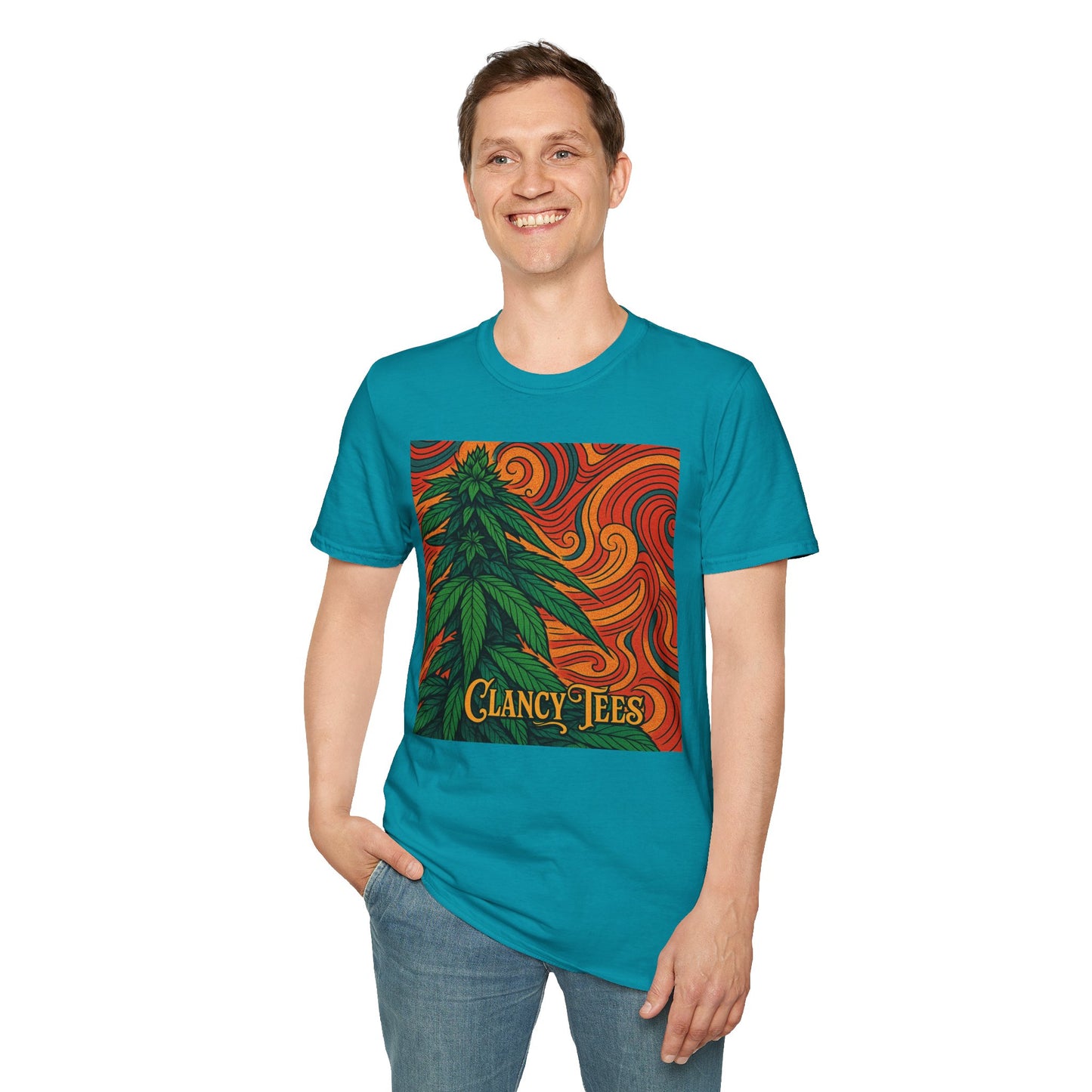 Artistic Cannabis Unisex T-Shirt | Chill Vibes | Eco-Friendly Tee | Gift for Smokers | Festival Wear | Casual Style