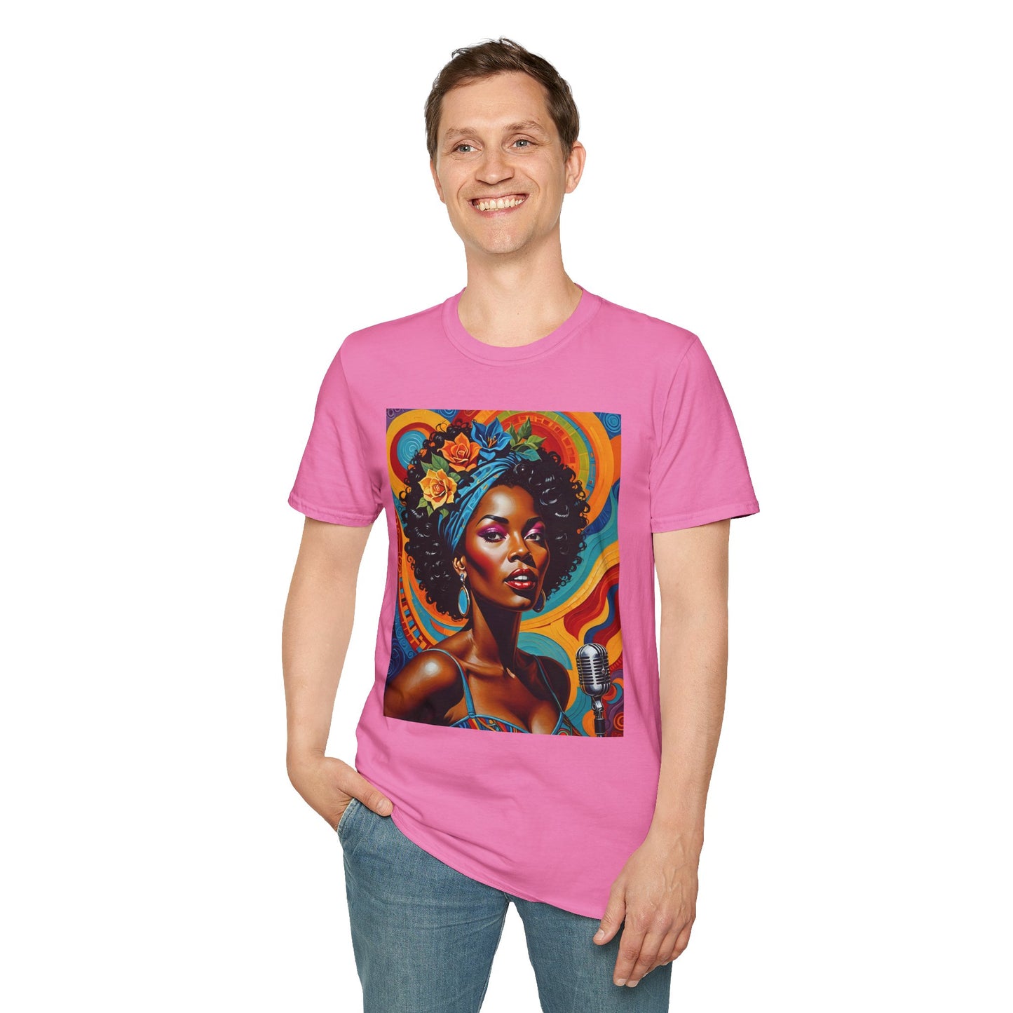 Afrofuturist Soul Singer T Shirt Cosmic Jazz Graphic Tee Retro Funk Fashion Music Artwork Top Gift for Soul Fans