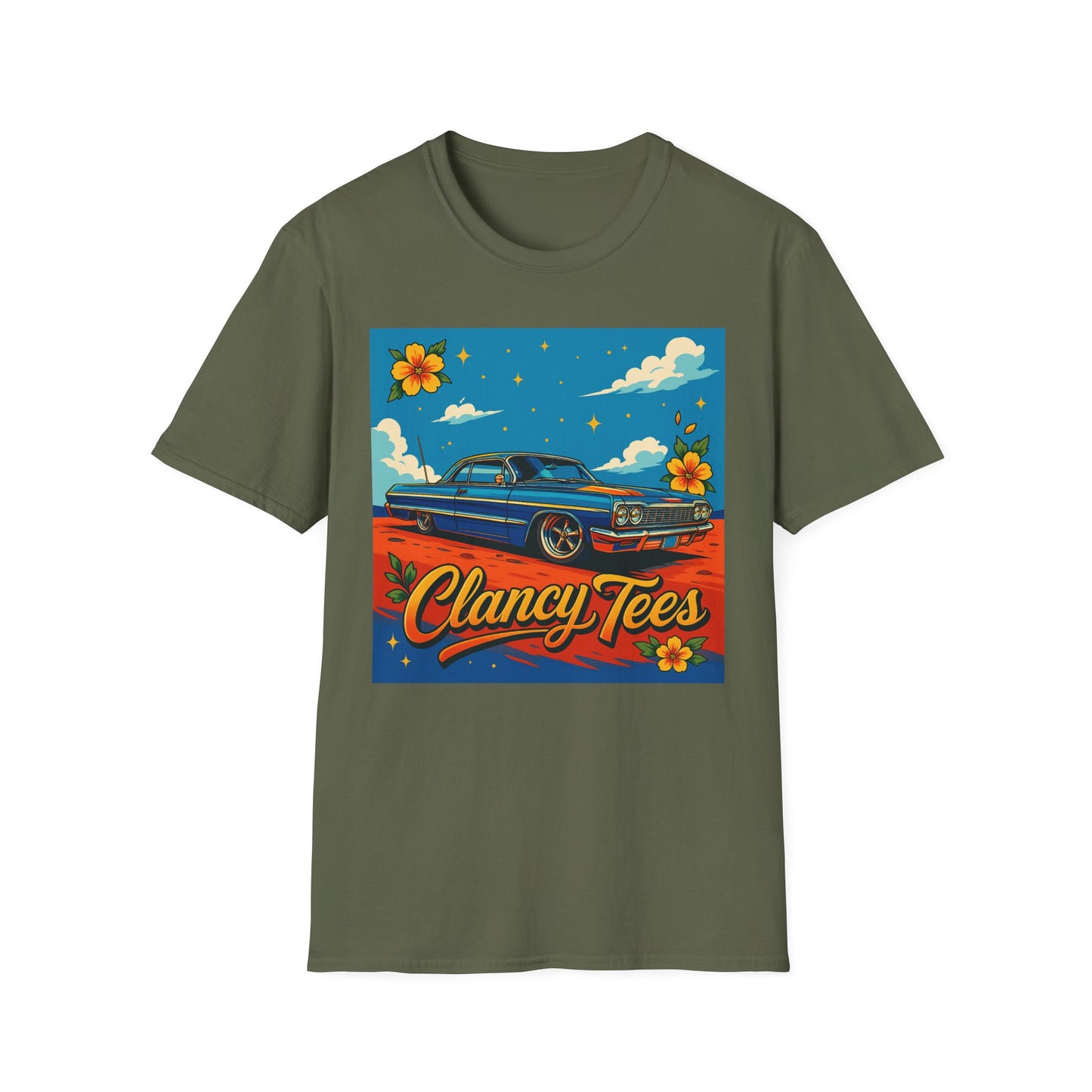 Lowrider Car Retro Shirt – Chicano Style Graphic Tee – Gift for Classic Car Lovers, Vintage Culture Fans, and Custom Car Aesthetic Addicts