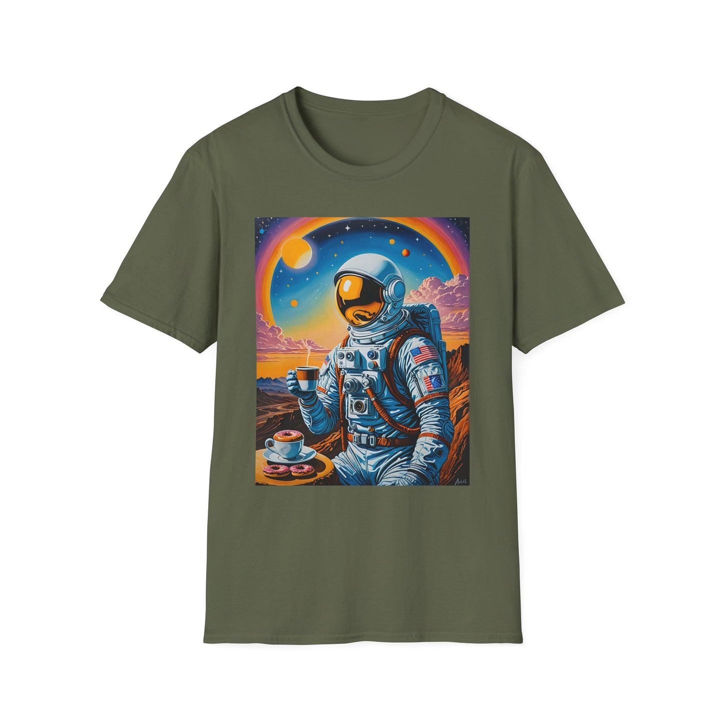 Astronaut-Themed Unisex T-Shirt, Space Lover Gift, Casual Tee, Galaxy Art Shirt, Unique Graphic Tee, Perfect for Birthdays