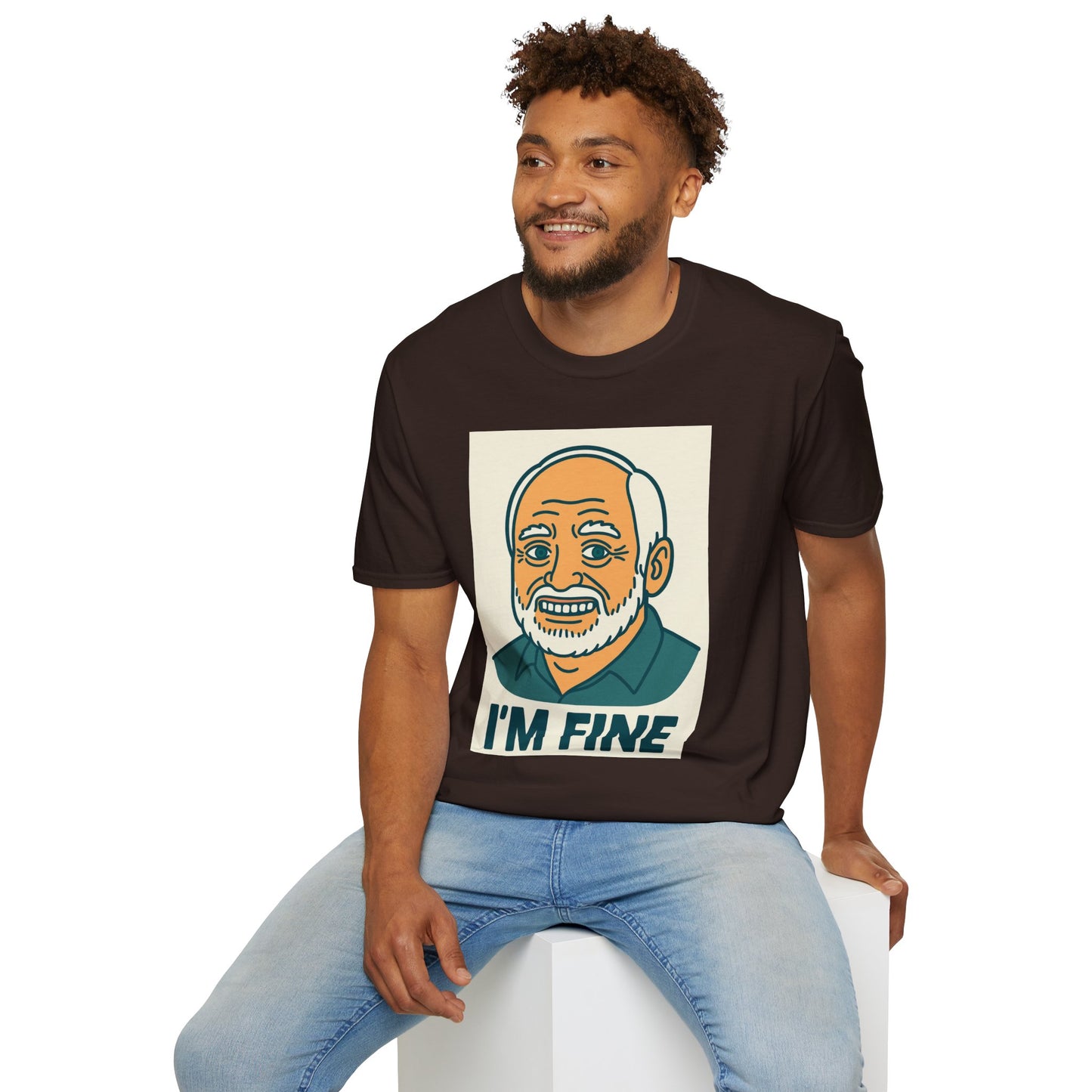 Humorous Unisex T-Shirt - 'I'M FINE', Funny Gift, Casual Wear, Everyday Humor, Father's Day Tee, Gift for Dad