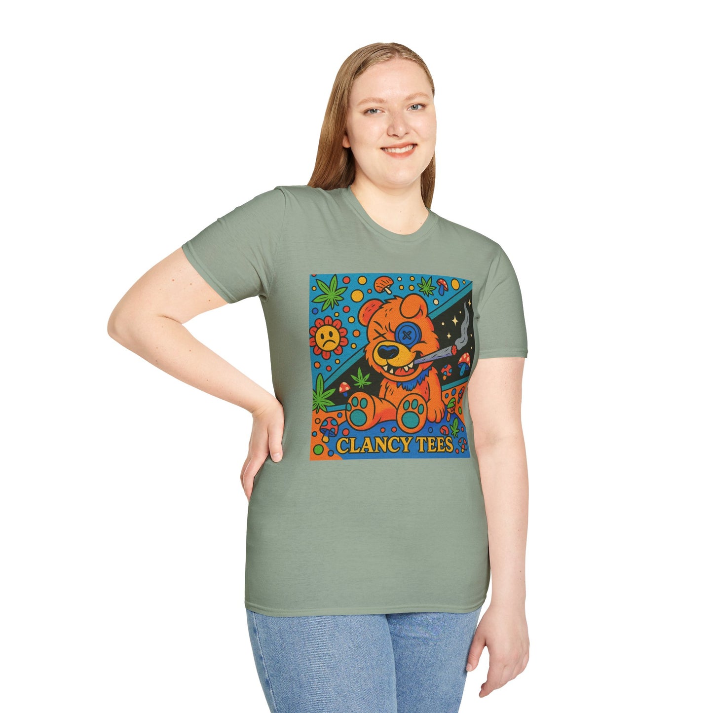 Vibrant Animal Graphic T-Shirt, Casual Tee for Pet Lovers, 420 Friendly Gift, Retro Style, Summer Wear, Fun Everyday Top