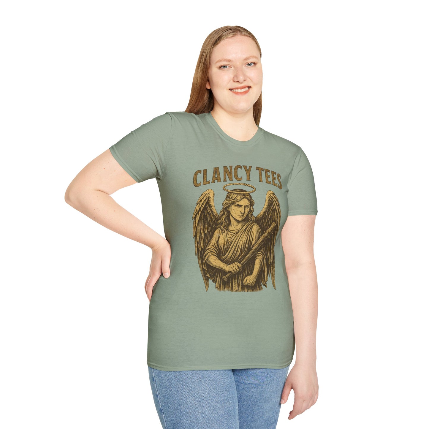 Warrior Angel T-Shirt Gothic Archangel Graphic Tee Dark Fantasy Shirt Gift for Metal Fans Gift for Angel Lovers Celestial Warrior Artwork
