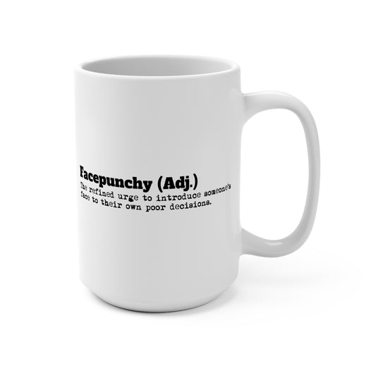 Facepunchy Definition Mug Funny Sarcastic Coffee Cup Ceramic Drinkware Gift for Coworkers