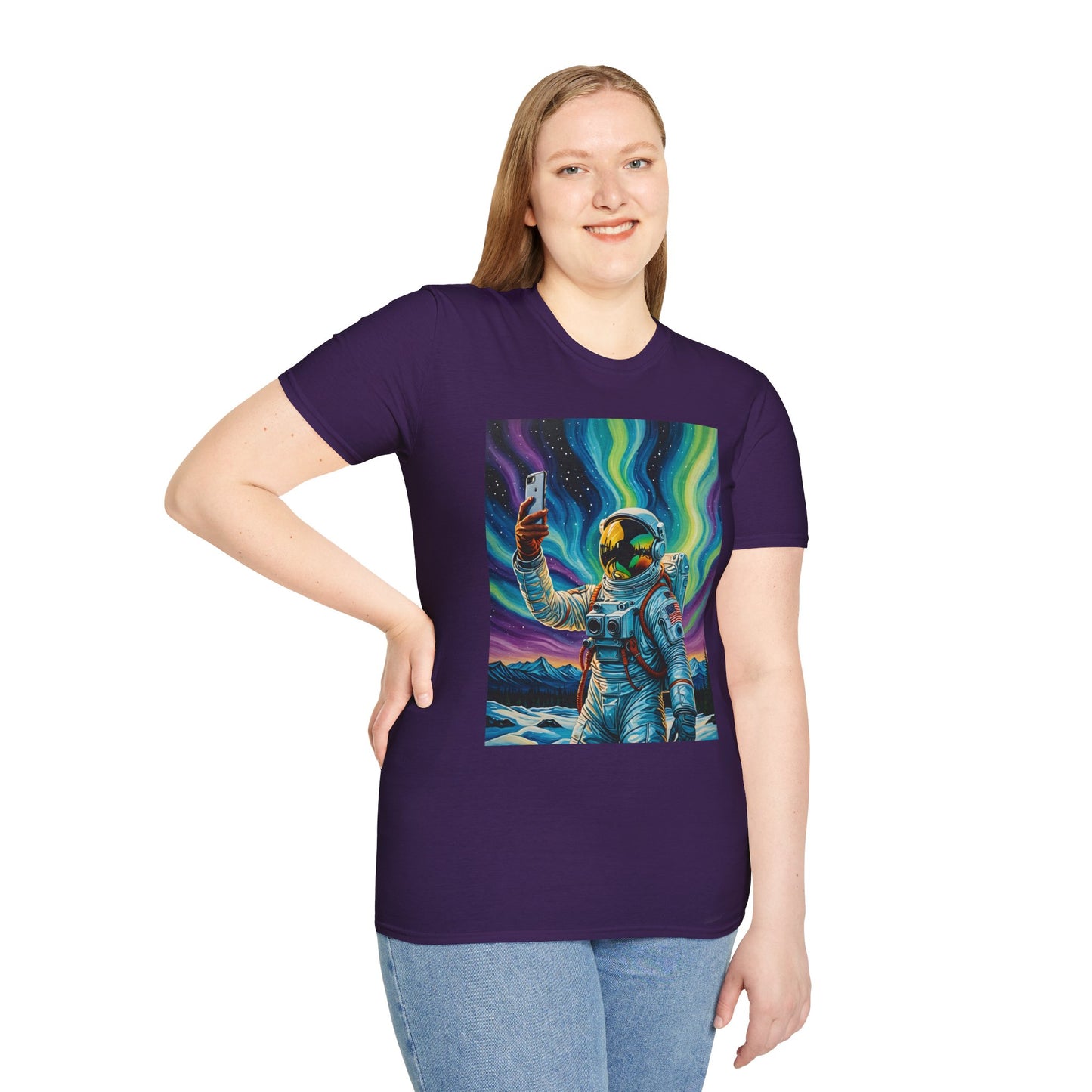 Vibrant Astronaut T-Shirt - Cosmic Vibes, Space Lover Gift, Unisex Casual Wear, Unique Graphic Tee, Festival Fashion