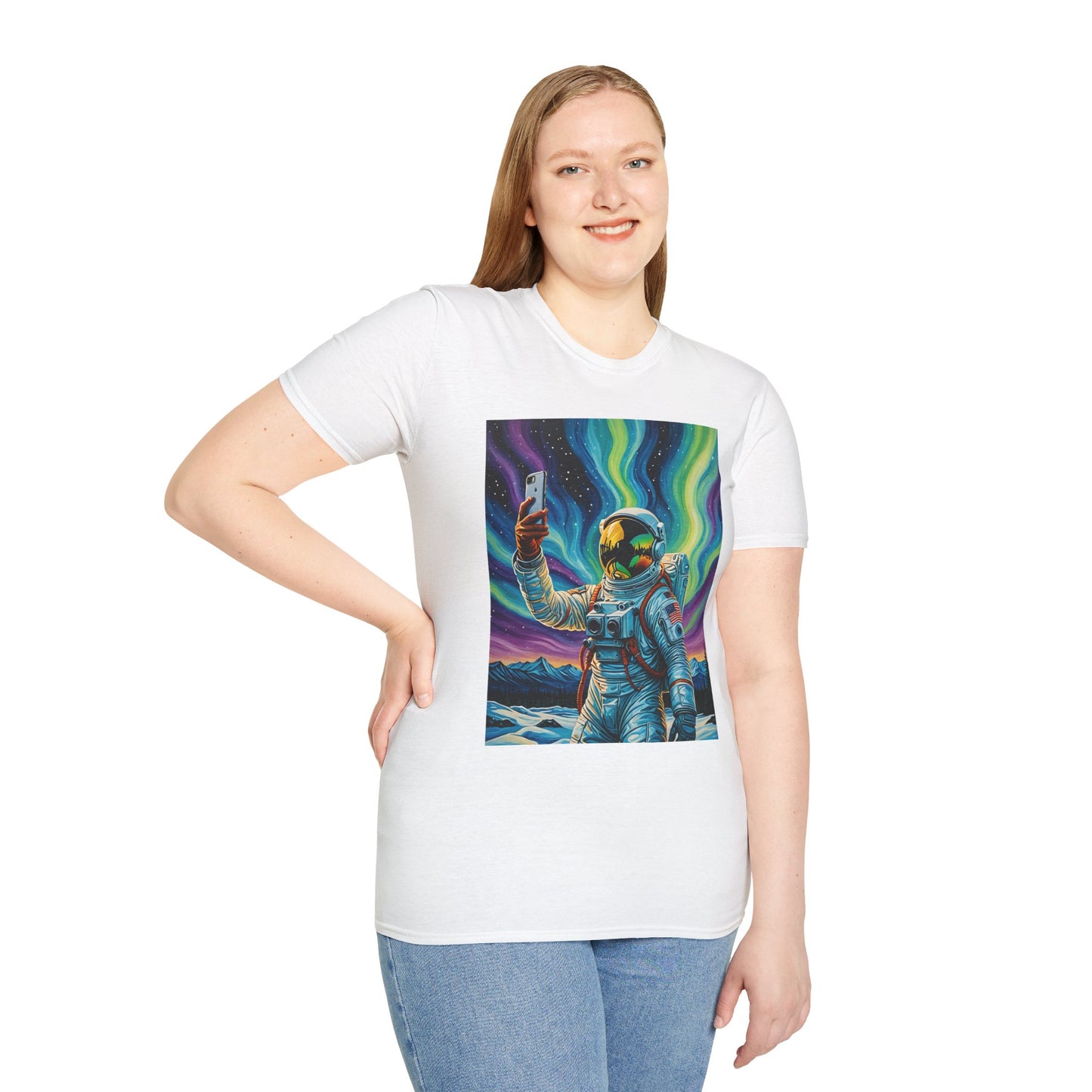 Vibrant Astronaut T-Shirt - Cosmic Vibes, Space Lover Gift, Unisex Casual Wear, Unique Graphic Tee, Festival Fashion
