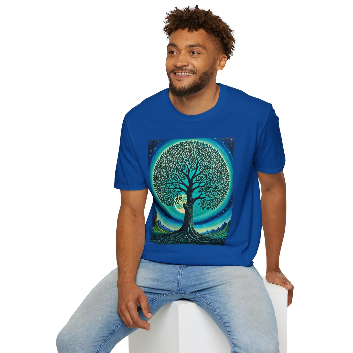 Tree of Life T-Shirt – Cosmic Nature Graphic Tee – Gift for Spiritual Friends, Psychedelic Art Lovers, and Mindful Hippie Souls