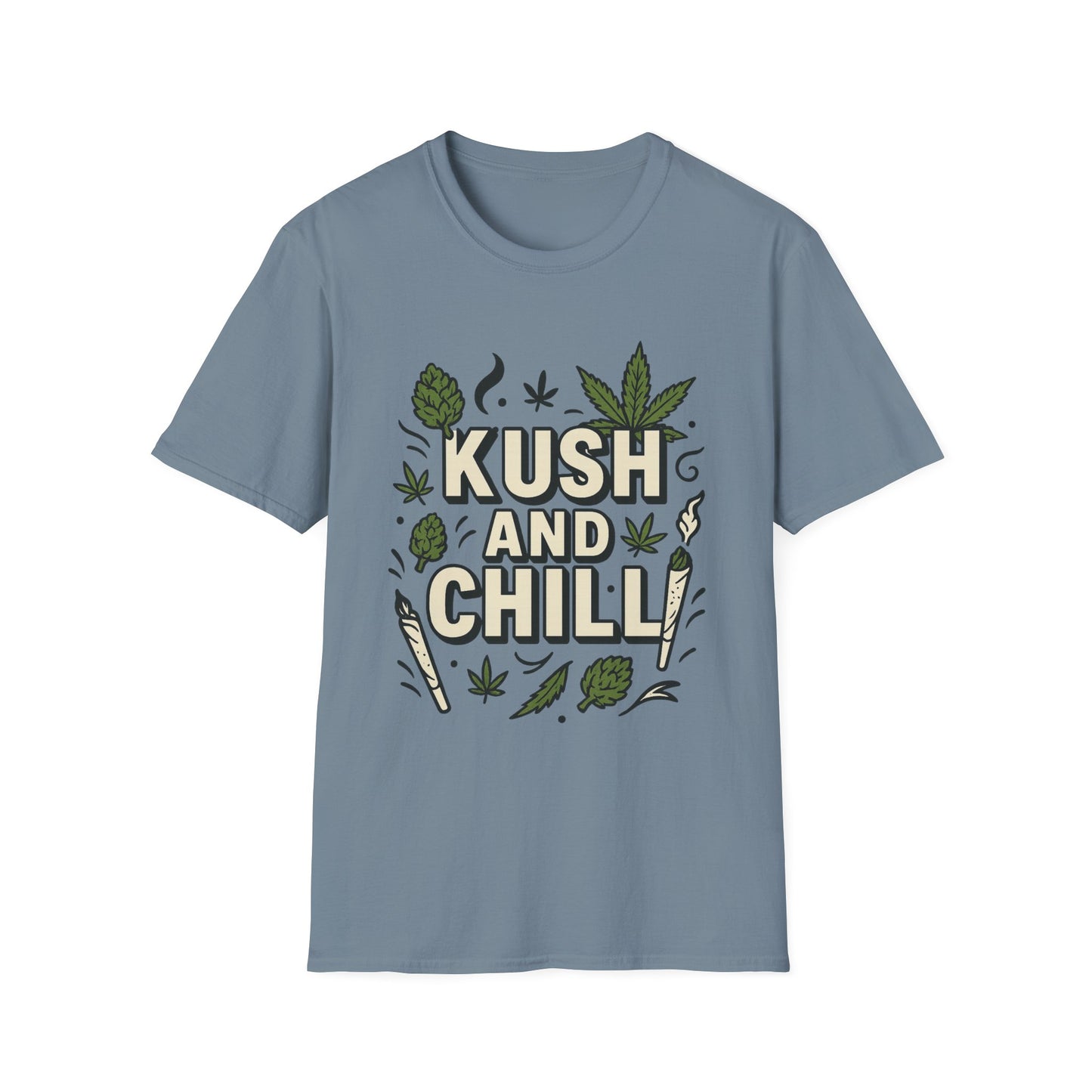 Kush and Chill Funny Weed Shirt – Stoner Relaxation Tee – Gift for Potheads, Chill Smokers, Cannabis Lovers, and 420 Enthusiasts