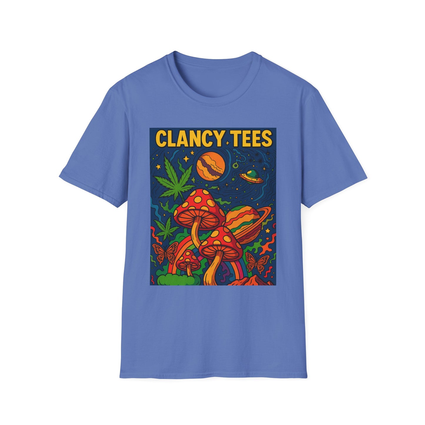 Psychedelic Mushroom T Shirt – Trippy Cosmic Graphic Tee, Stoner Festival Top, Gift for Psychedelic Art Lovers