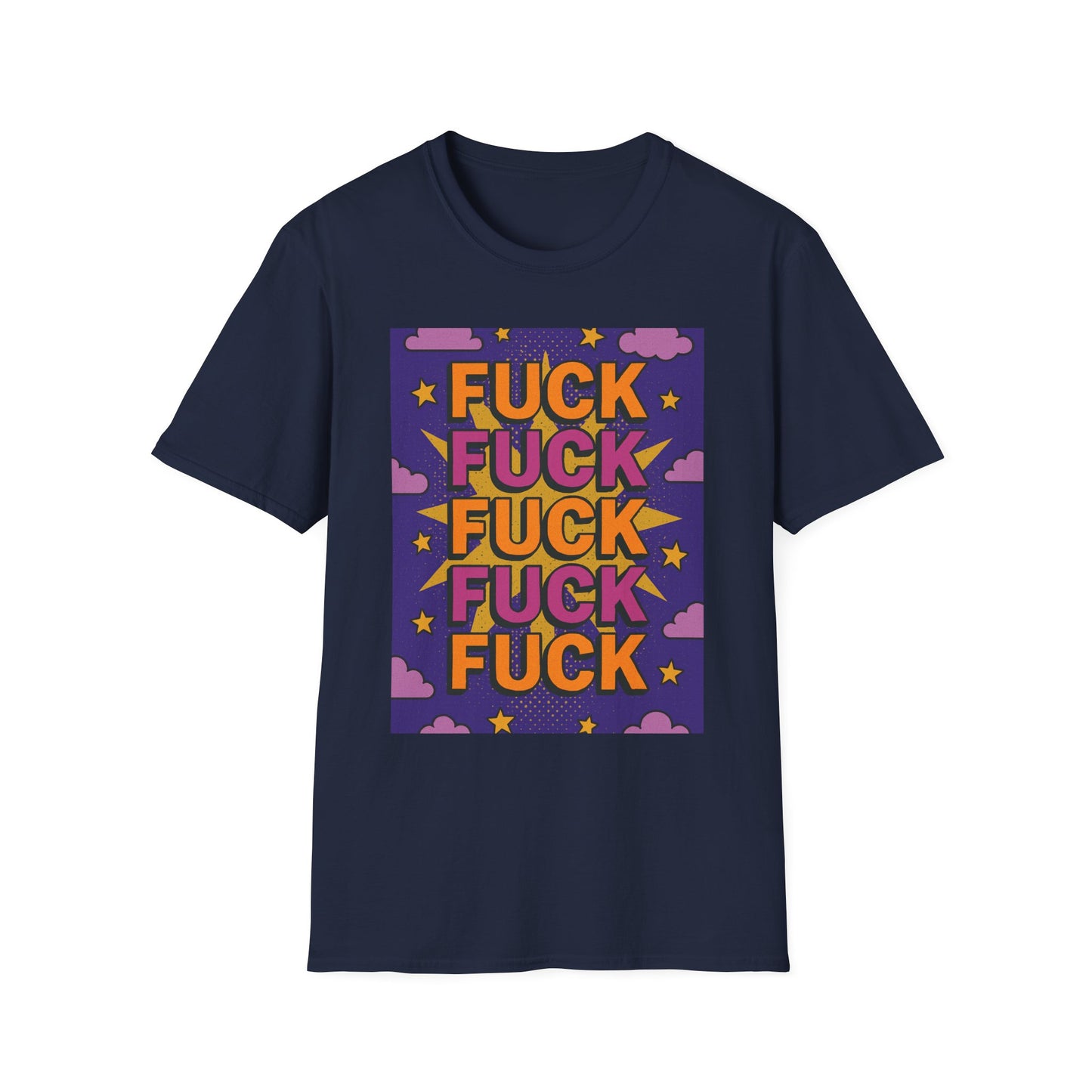 Stacked Fuck Shirt – Funny Profanity Graphic Tee for Overstimulated Adults, Stress Relief Wear, Gift for Burnouts, Cynics, and Sarcastic Friends