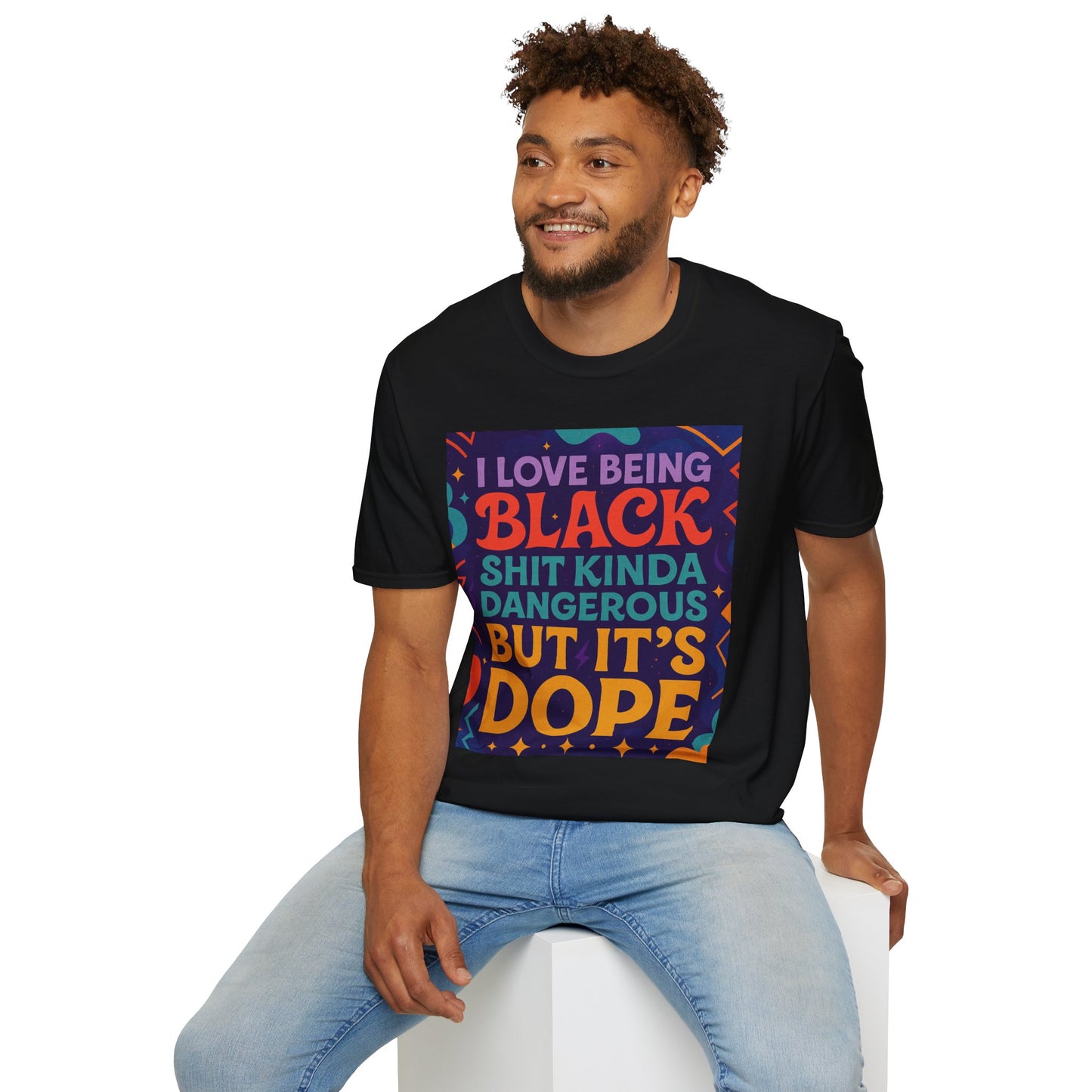 I Love Being Black Shirt – Bold Afrocentric Graphic Tee – Funny Black Pride Design – Gift for Pro-Black Friends and Culture Lovers