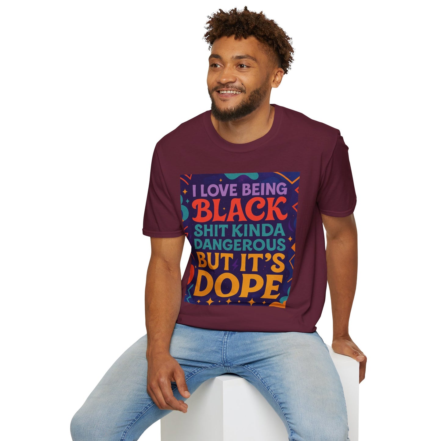 I Love Being Black Shirt – Bold Afrocentric Graphic Tee – Funny Black Pride Design – Gift for Pro-Black Friends and Culture Lovers