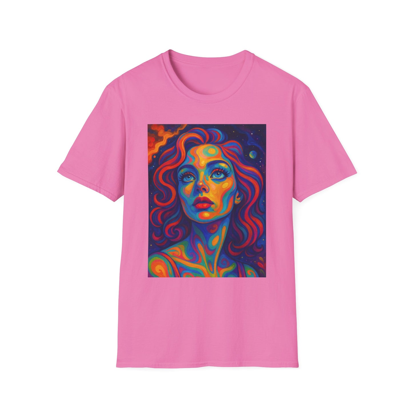 Psychedelic Woman Face Shirt | Trippy Pop Art T-Shirt | Colorful Surreal Portrait Tee | Gift for Art Lovers