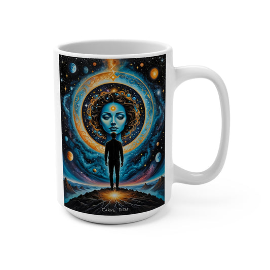 Cosmic Art Mug, Space Themed Coffee Cup for Astronomers, Gift for Sci-Fi Lovers, Inspirational Drinkware, Unique Home Decor