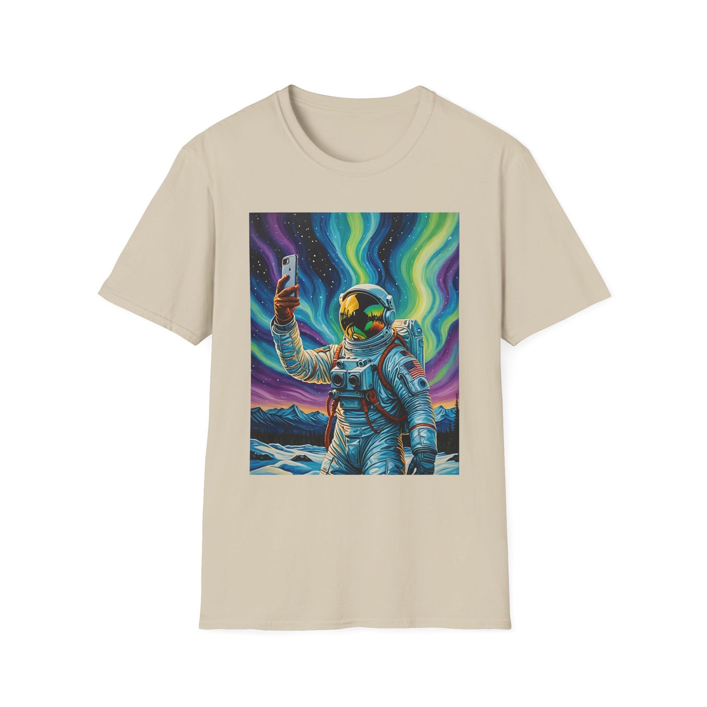 Vibrant Astronaut T-Shirt - Cosmic Vibes, Space Lover Gift, Unisex Casual Wear, Unique Graphic Tee, Festival Fashion