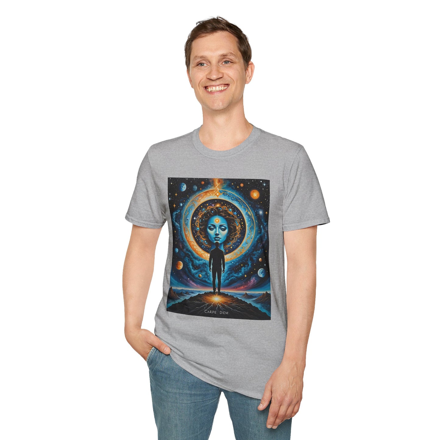 Cosmic Portal T-Shirt – Surreal Galaxy Art Tee – Gift for Spiritual Thinkers, Psychedelic Art Lovers, and Astral Projection Enthusiasts
