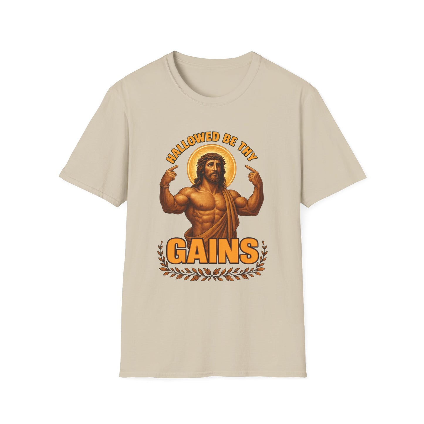 Jesus Gains Unisex T-Shirt, Funny Fitness Tee, Motivational Gym Shirt, Workout Apparel, Religious Gift, Christian Humor Clothing