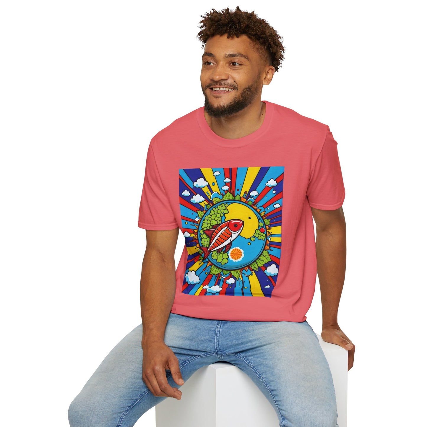 Trippy Sushi Shirt for Foodies Gift for Psychedelic Art Fans Funny Unisex Japanese Graphic Tee