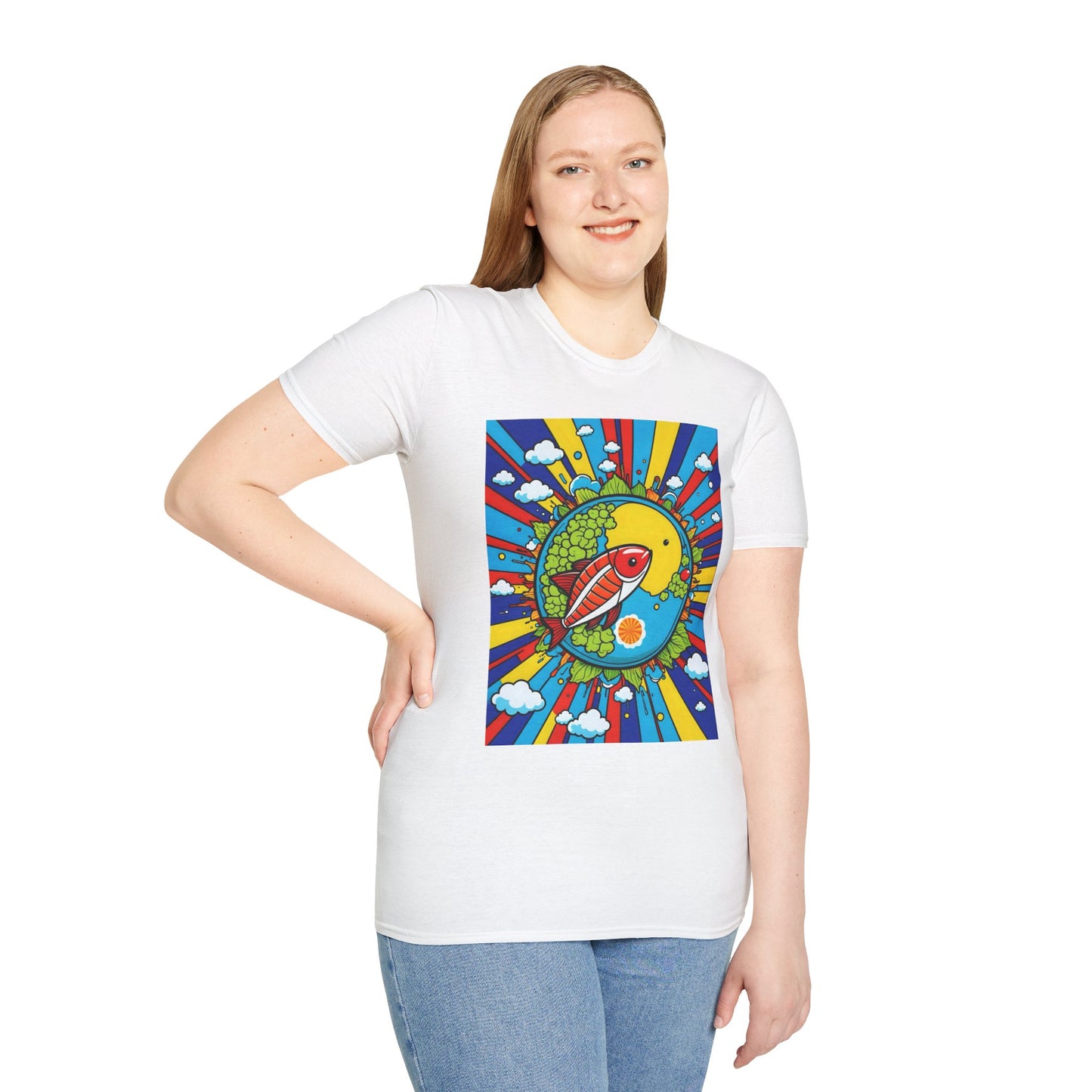 Trippy Sushi Shirt for Foodies Gift for Psychedelic Art Fans Funny Unisex Japanese Graphic Tee
