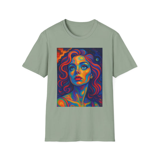 Psychedelic Woman Face Shirt | Trippy Pop Art T-Shirt | Colorful Surreal Portrait Tee | Gift for Art Lovers