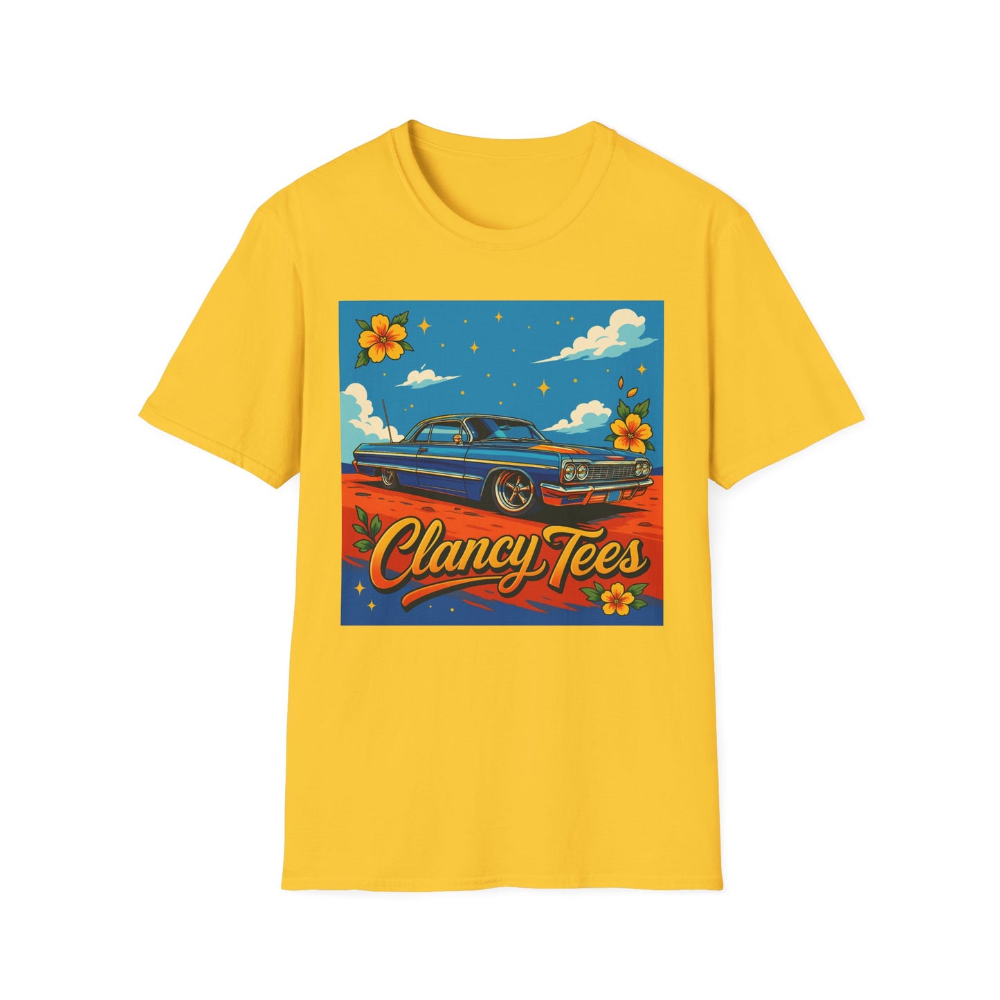 Lowrider Car Retro Shirt – Chicano Style Graphic Tee – Gift for Classic Car Lovers, Vintage Culture Fans, and Custom Car Aesthetic Addicts