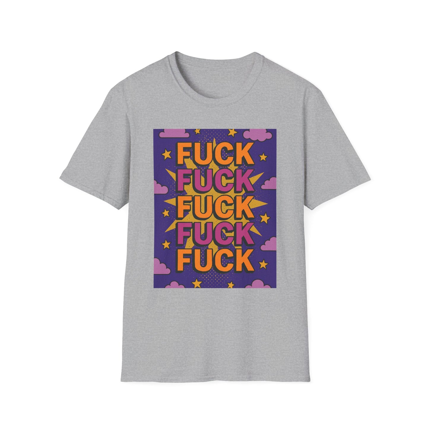 Stacked Fuck Shirt – Funny Profanity Graphic Tee for Overstimulated Adults, Stress Relief Wear, Gift for Burnouts, Cynics, and Sarcastic Friends