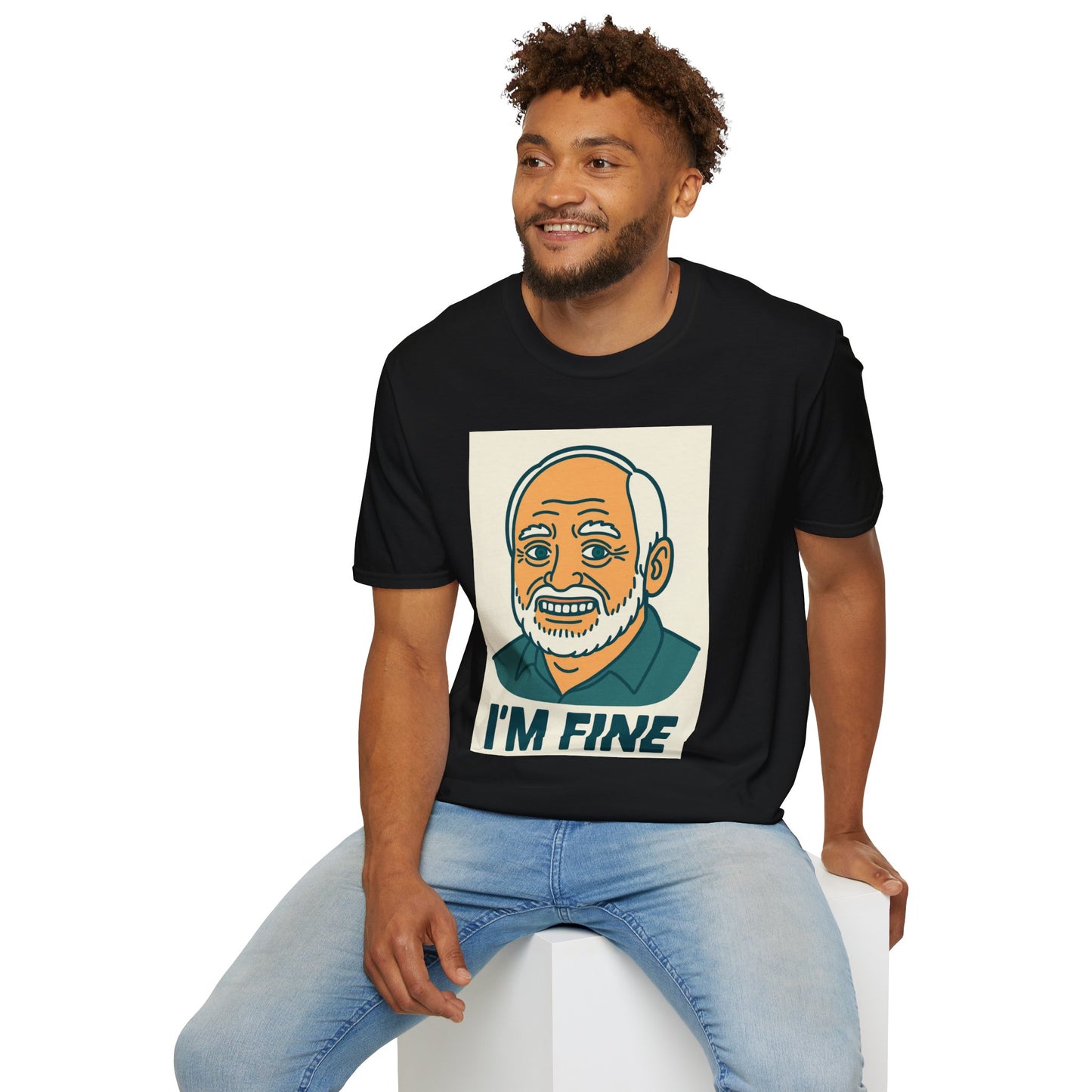 Humorous Unisex T-Shirt - 'I'M FINE', Funny Gift, Casual Wear, Everyday Humor, Father's Day Tee, Gift for Dad