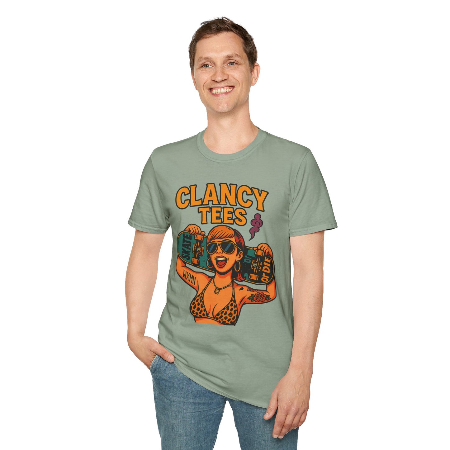 Trendy Graphic Tee, Vintage Skateboarding Shirt, Casual Summer Top, Perfect for Skate Enthusiasts, Streetwear Wardrobe