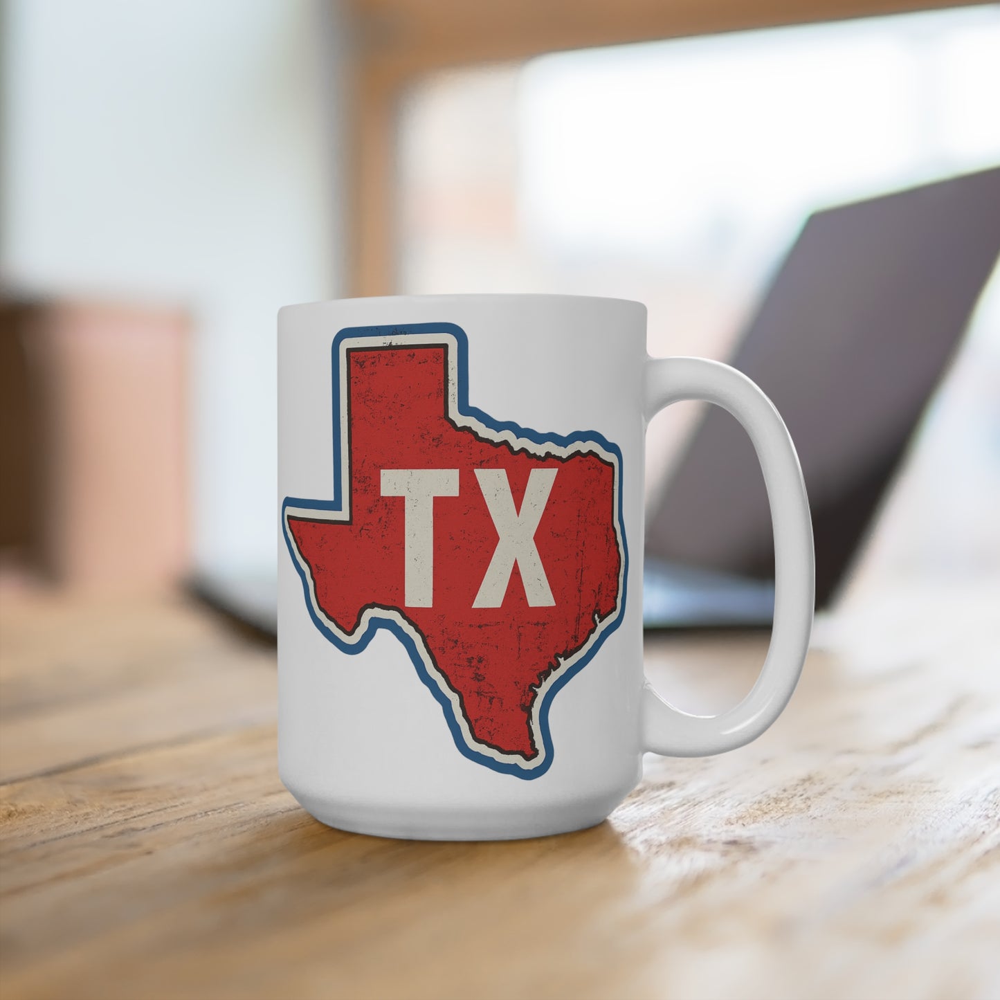 Texas State Mug – Vintage TX Coffee Cup With Bold Red Graphic, Lone Star Pride Drinkware, Gift for Texans and Southern Coffee Lovers
