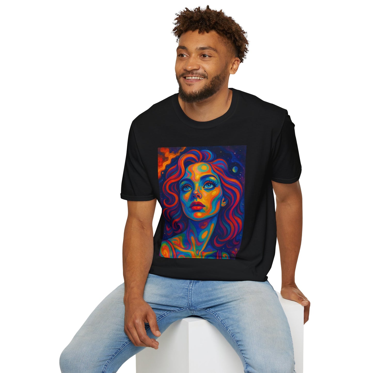 Psychedelic Woman Face Shirt | Trippy Pop Art T-Shirt | Colorful Surreal Portrait Tee | Gift for Art Lovers