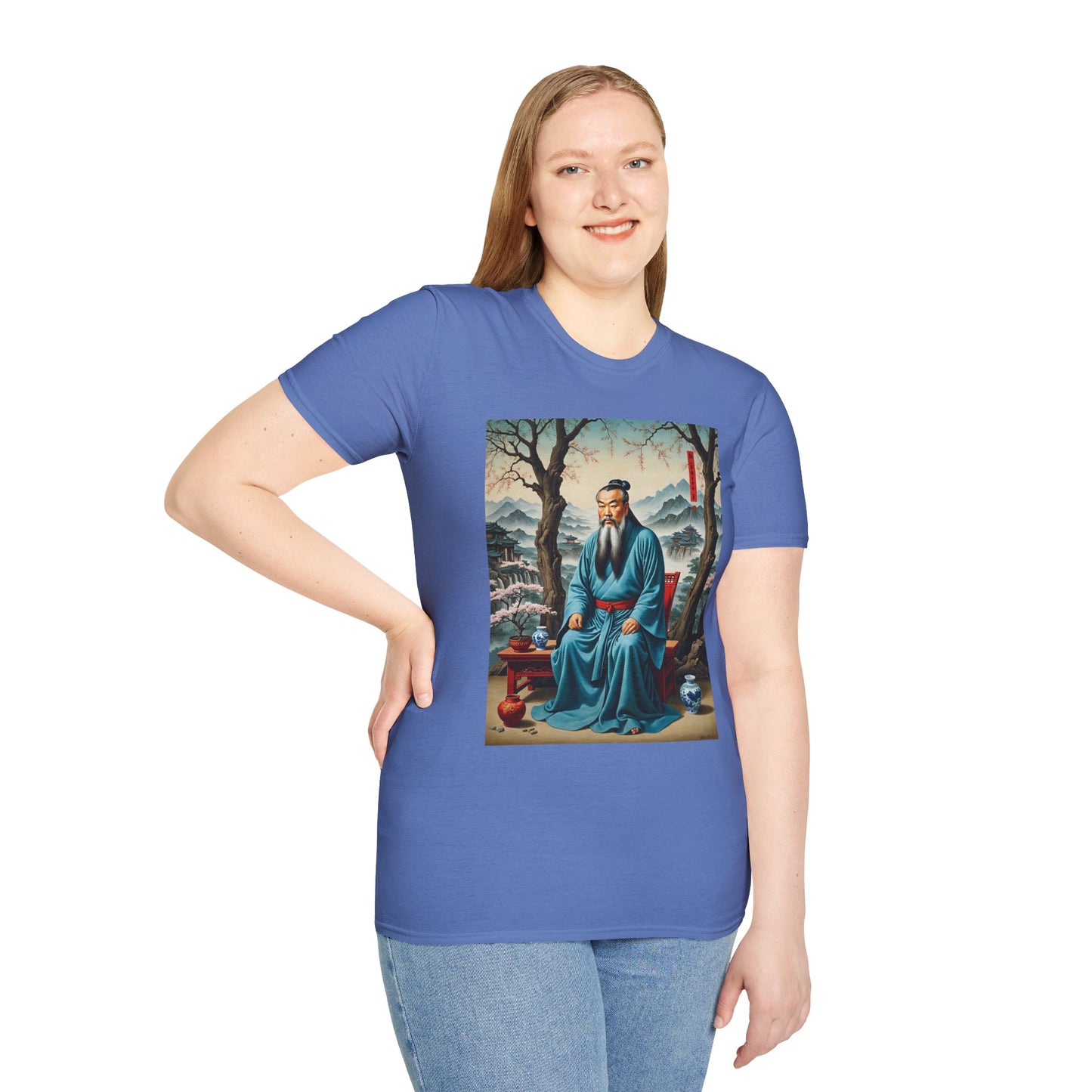 Ancient Scholar T-Shirt Eastern Wisdom Graphic Tee Traditional Art Shirt Gift for History Buffs Gift for Philosophy Fans Timeless Cultural Artwork