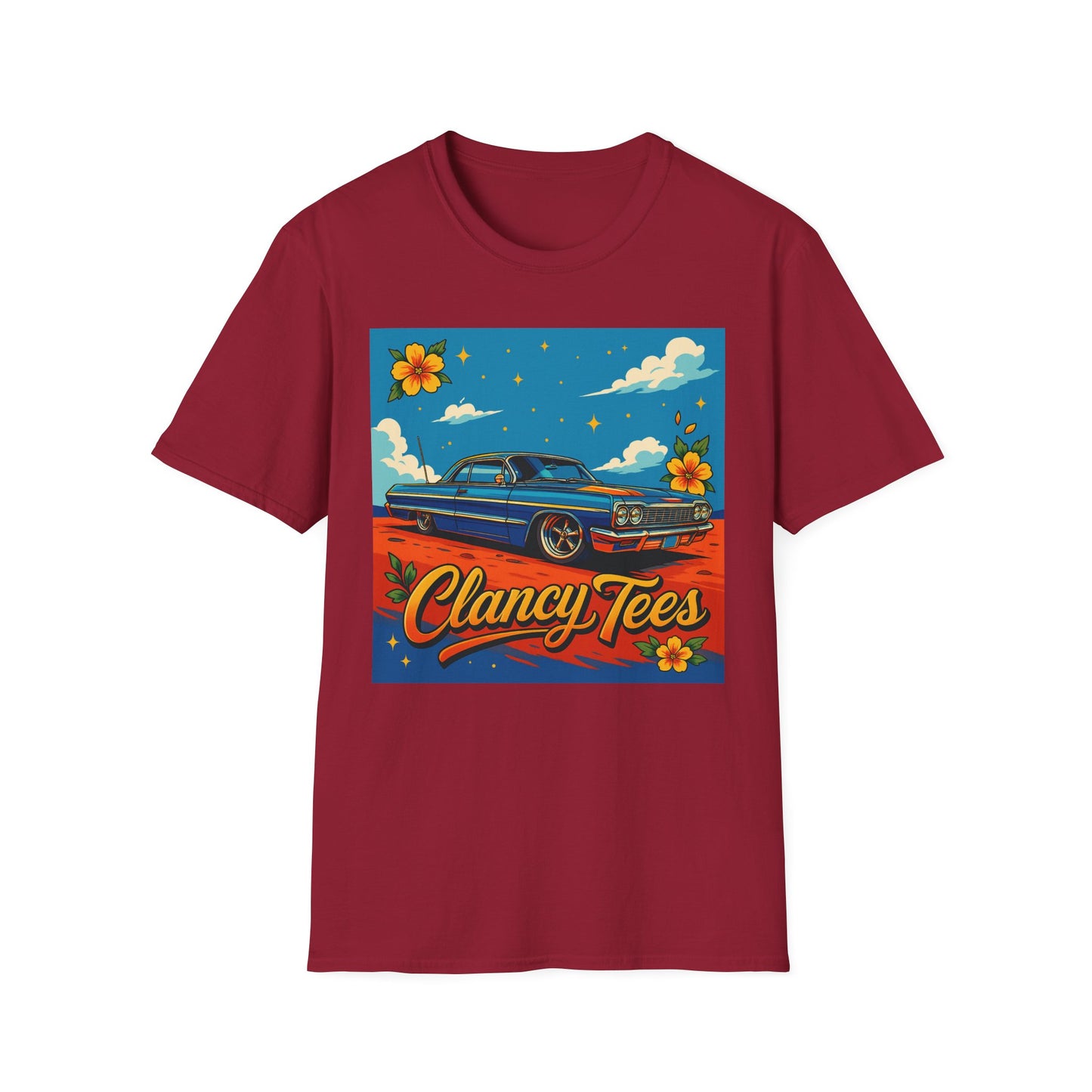 Lowrider Car Retro Shirt – Chicano Style Graphic Tee – Gift for Classic Car Lovers, Vintage Culture Fans, and Custom Car Aesthetic Addicts