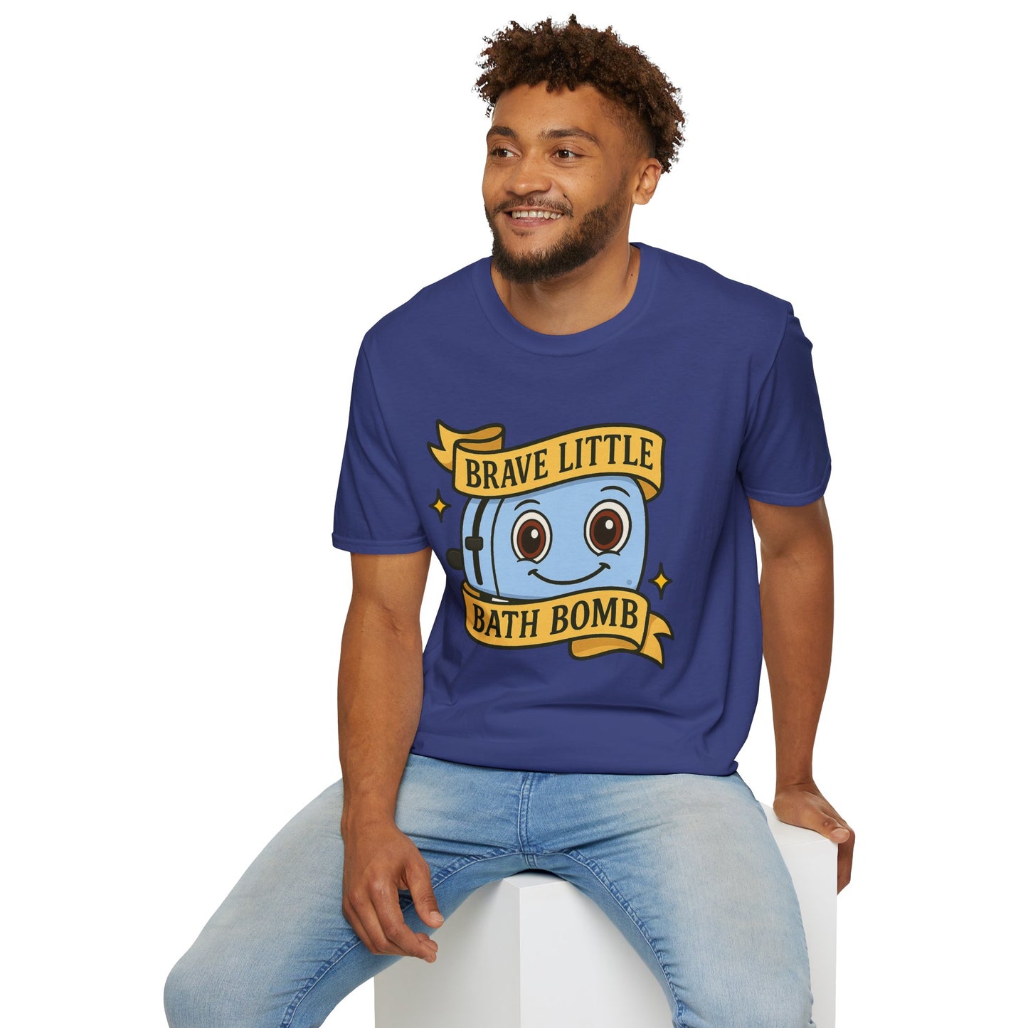 Brave Little Bath Bomb T-Shirt, Whimsical Tee for Kids, Fun Gift for Birthdays, Bath Lovers, Unique Graphic Shirt