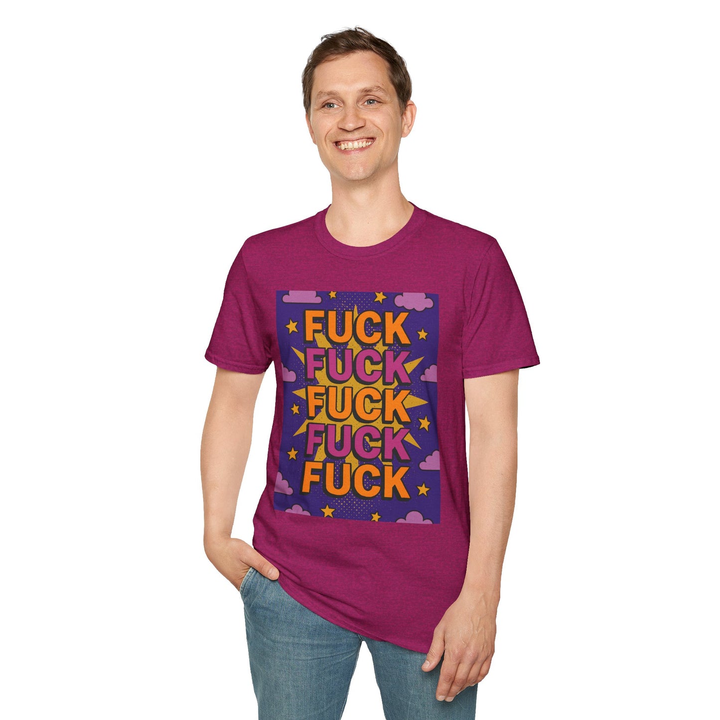 Stacked Fuck Shirt – Funny Profanity Graphic Tee for Overstimulated Adults, Stress Relief Wear, Gift for Burnouts, Cynics, and Sarcastic Friends