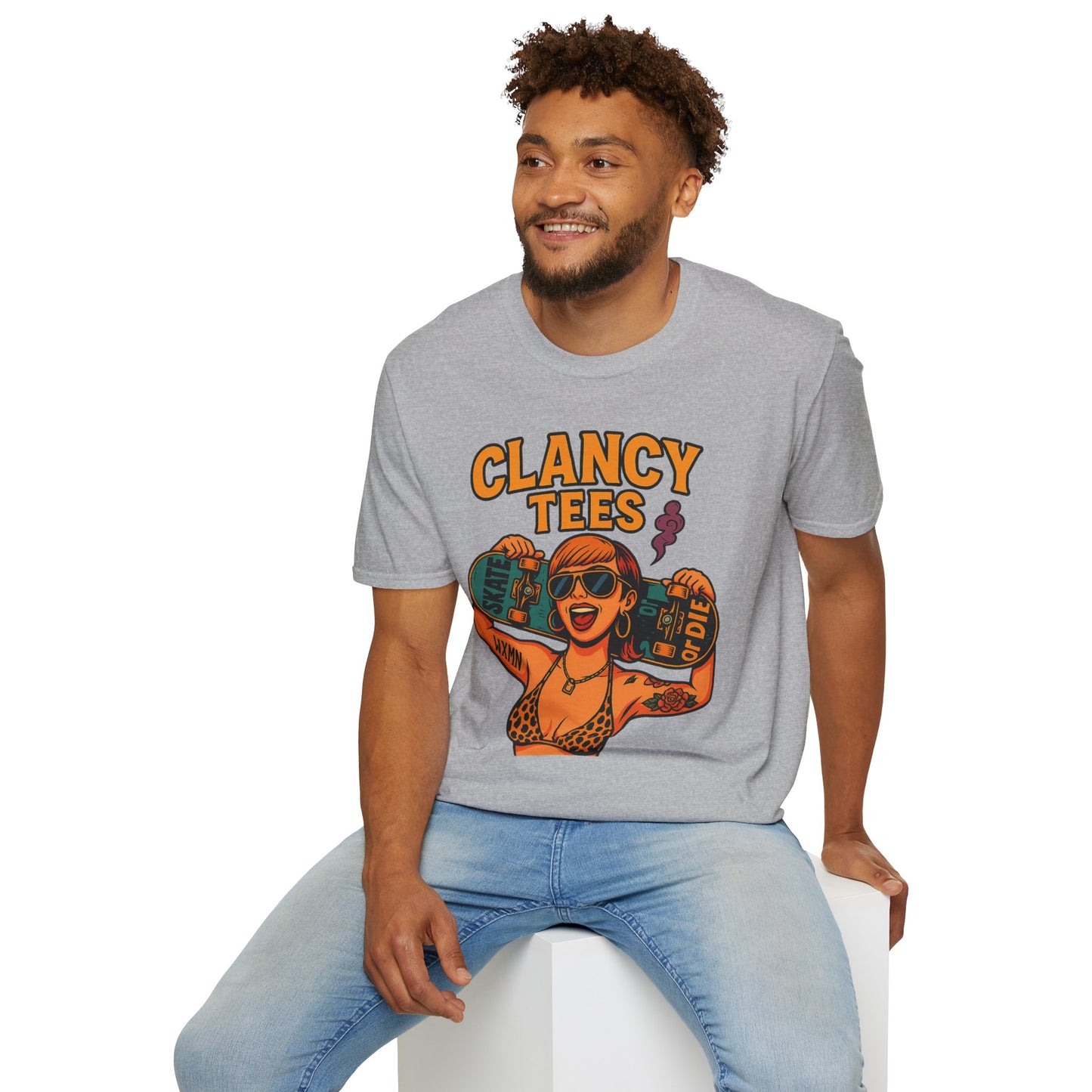 Trendy Graphic Tee, Vintage Skateboarding Shirt, Casual Summer Top, Perfect for Skate Enthusiasts, Streetwear Wardrobe