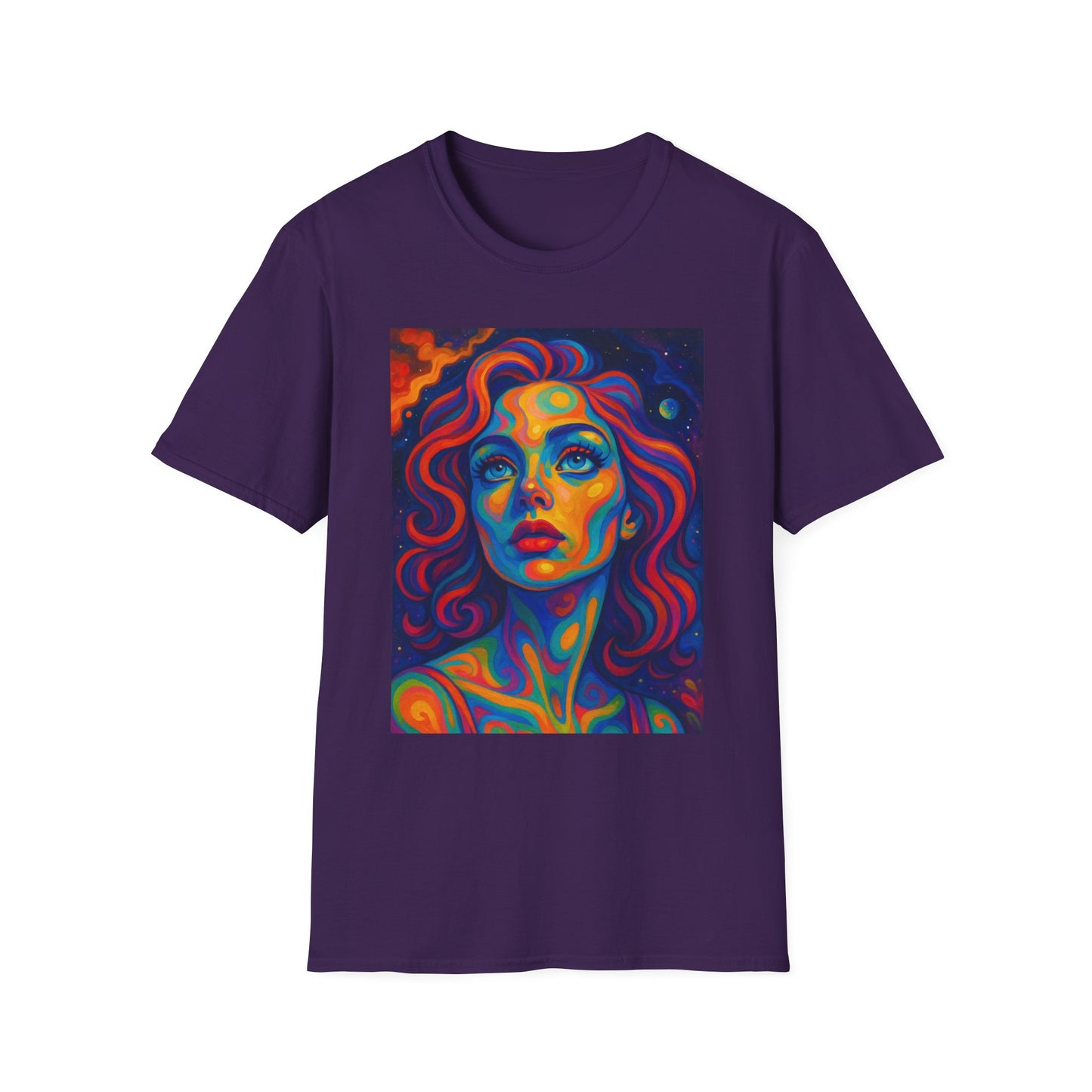 Psychedelic Woman Face Shirt | Trippy Pop Art T-Shirt | Colorful Surreal Portrait Tee | Gift for Art Lovers