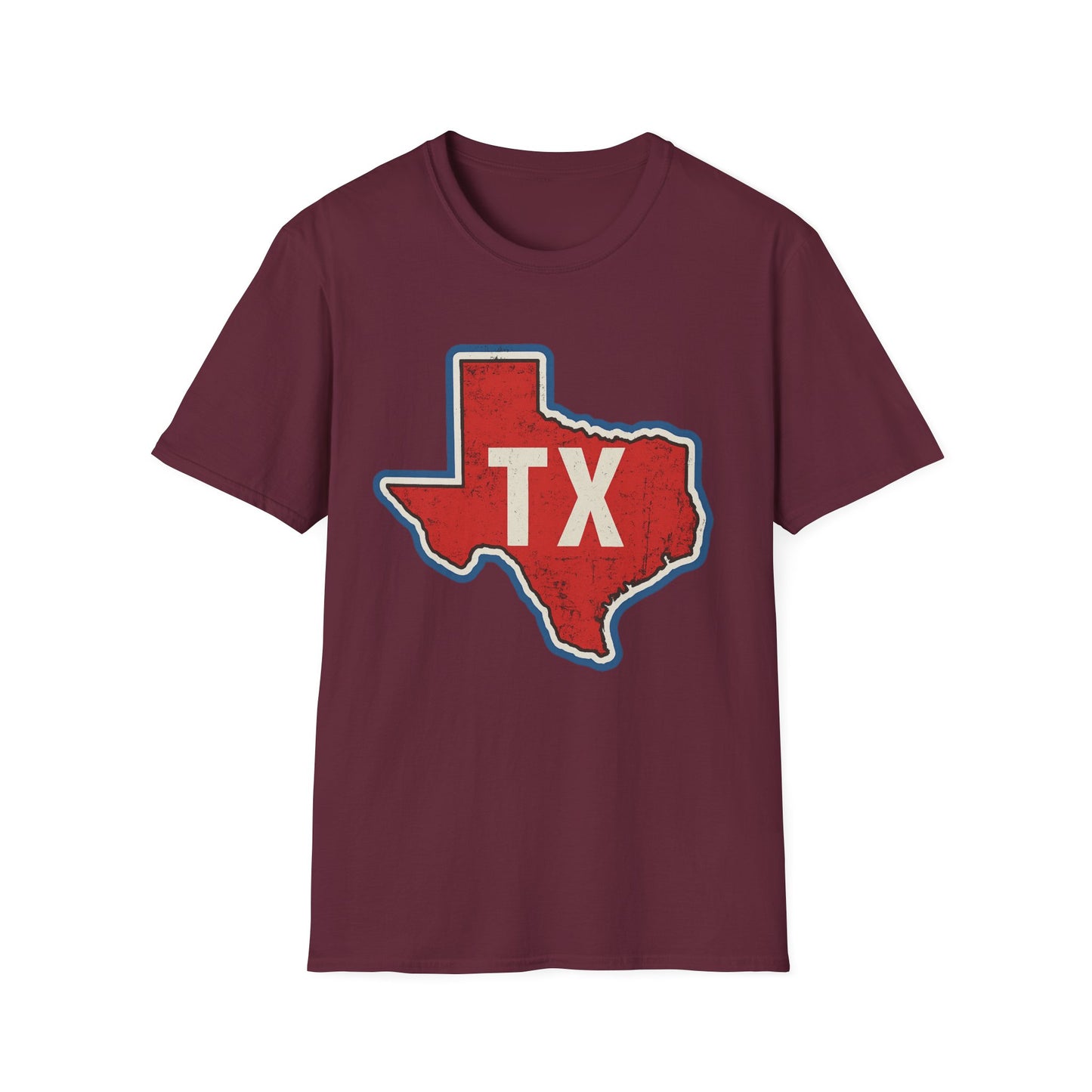 Texas State TX Map Shirt Bold Red Lone Star Tee Gift for Texans Southern Pride Fans of Texas Culture and Road Trip Junkies Who Love the Republic Vibe