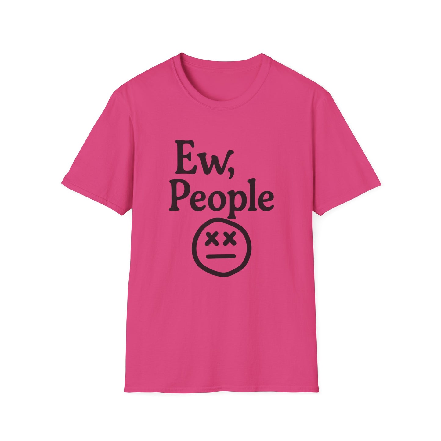 Ew, People Unisex Softstyle T-Shirt | Funny Graphic Tee for Introverts, Gift for Friends, Casual Wear, Comfortable Everyday Shirt