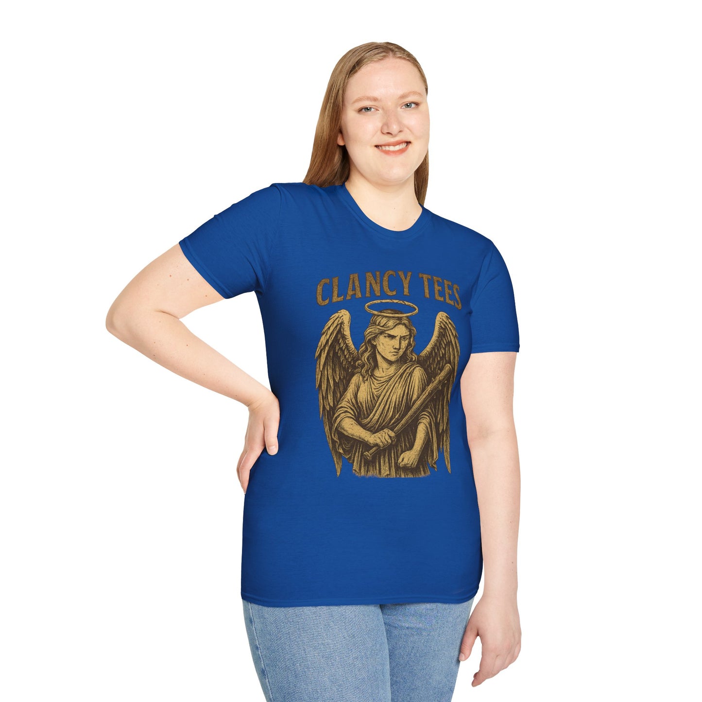 Warrior Angel T-Shirt Gothic Archangel Graphic Tee Dark Fantasy Shirt Gift for Metal Fans Gift for Angel Lovers Celestial Warrior Artwork