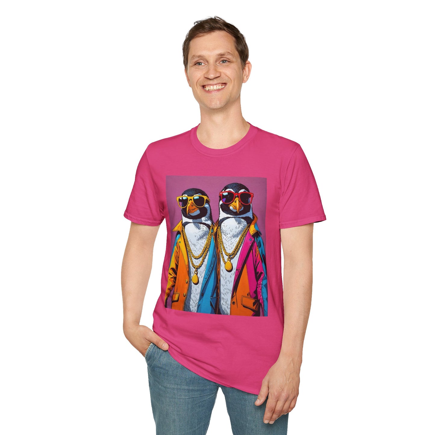 Cool Penguin Shirt – Funny Hip Hop Penguin Graphic Tee – Gift for Animal Lovers, Streetwear Fans, and People Who Stay Icy Year-Round