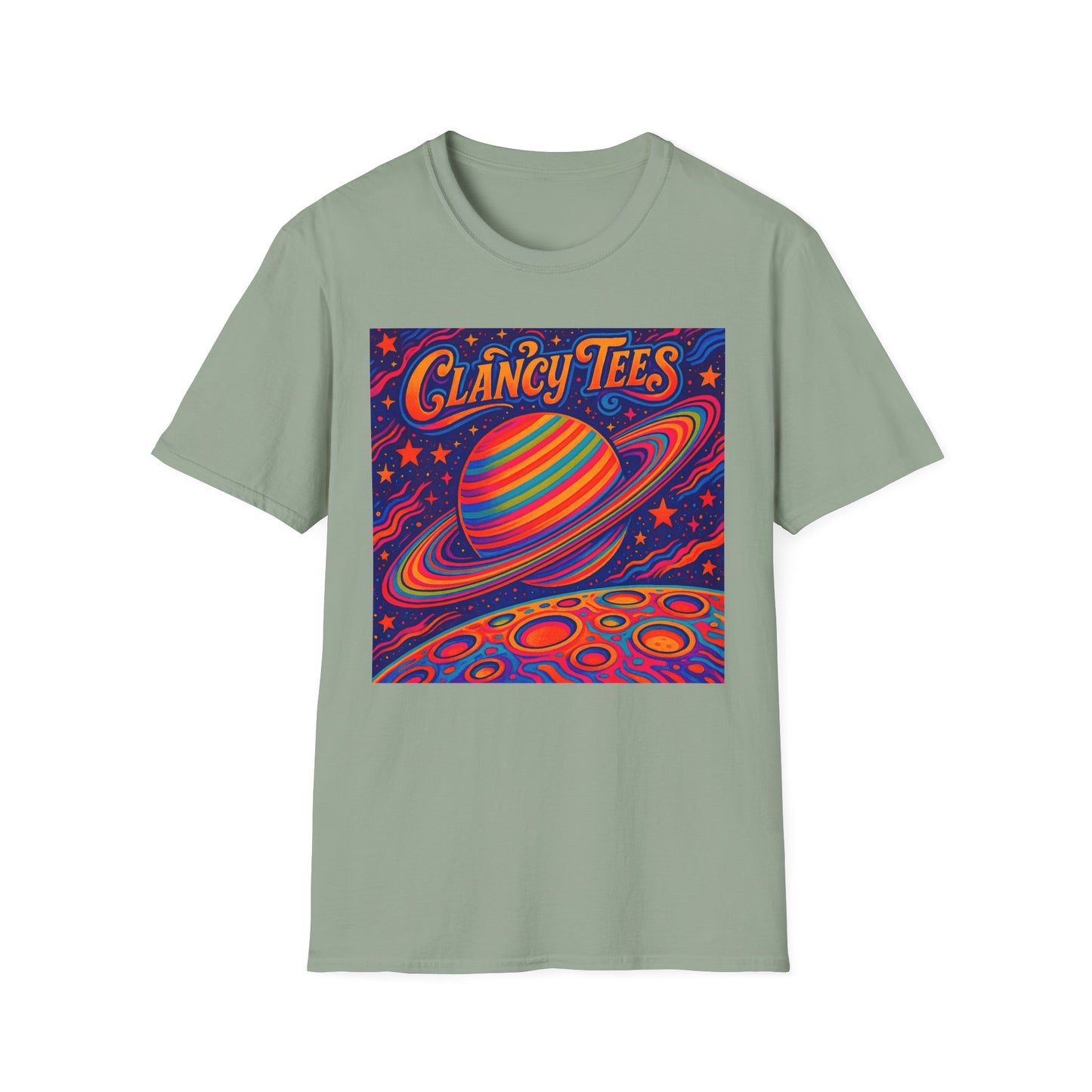 Psychedelic Saturn Shirt – Trippy Outer Space Graphic Tee with Colorful Planet Art – Gift for Stargazers, Spaceheads, and Cosmic Explorers