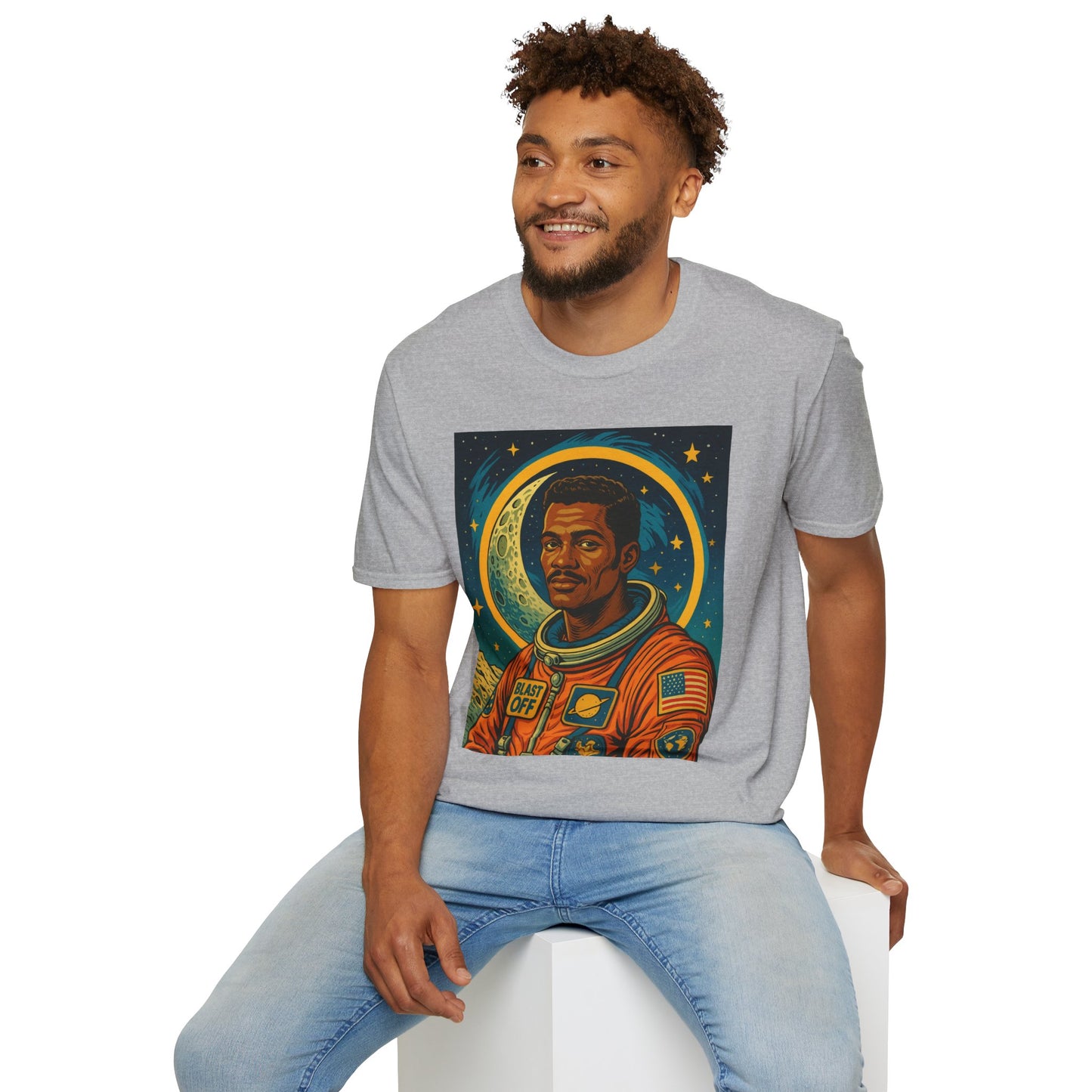 Afrofuturist Astronaut Shirt – Retro Space Art Tee – Gift for Sci-Fi Fans, Black Space History Buffs, Dreamers, Visionaries, and Cosmic Thinkers
